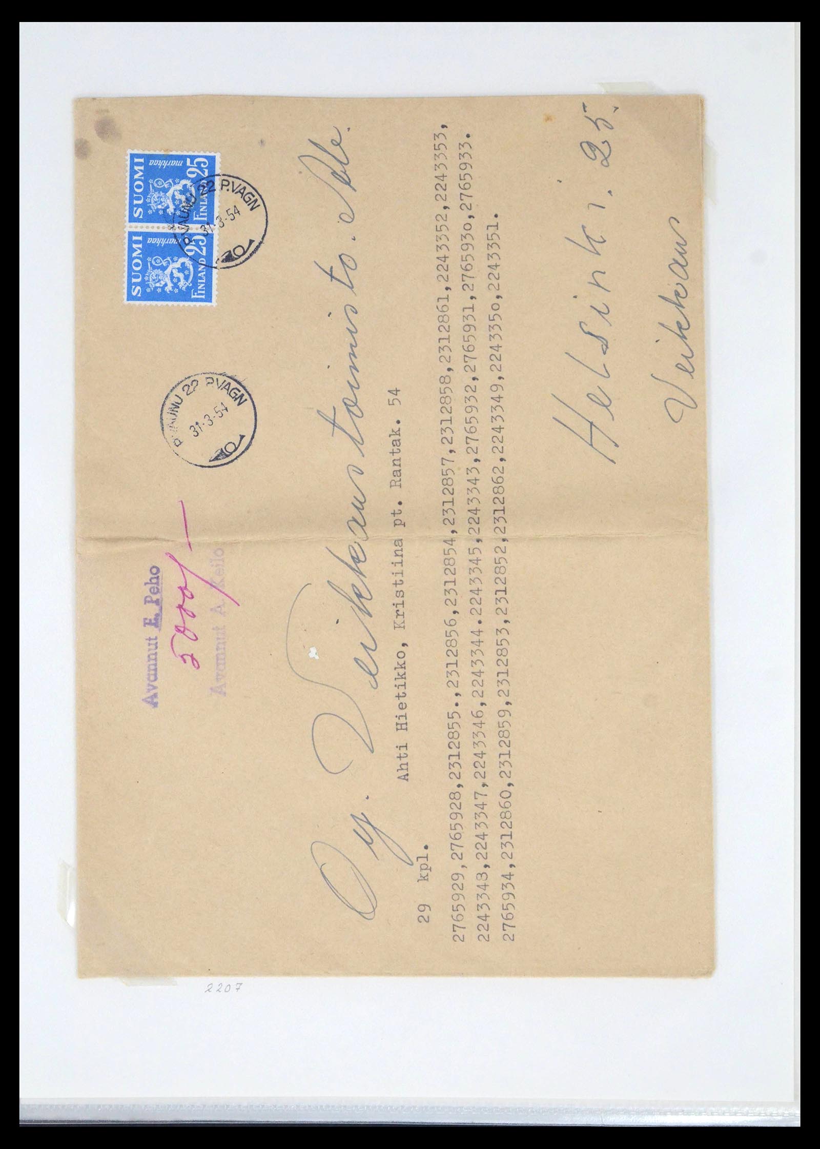 39664 0063 - Stamp collection 39664 Finland train cancels 1870-1970.