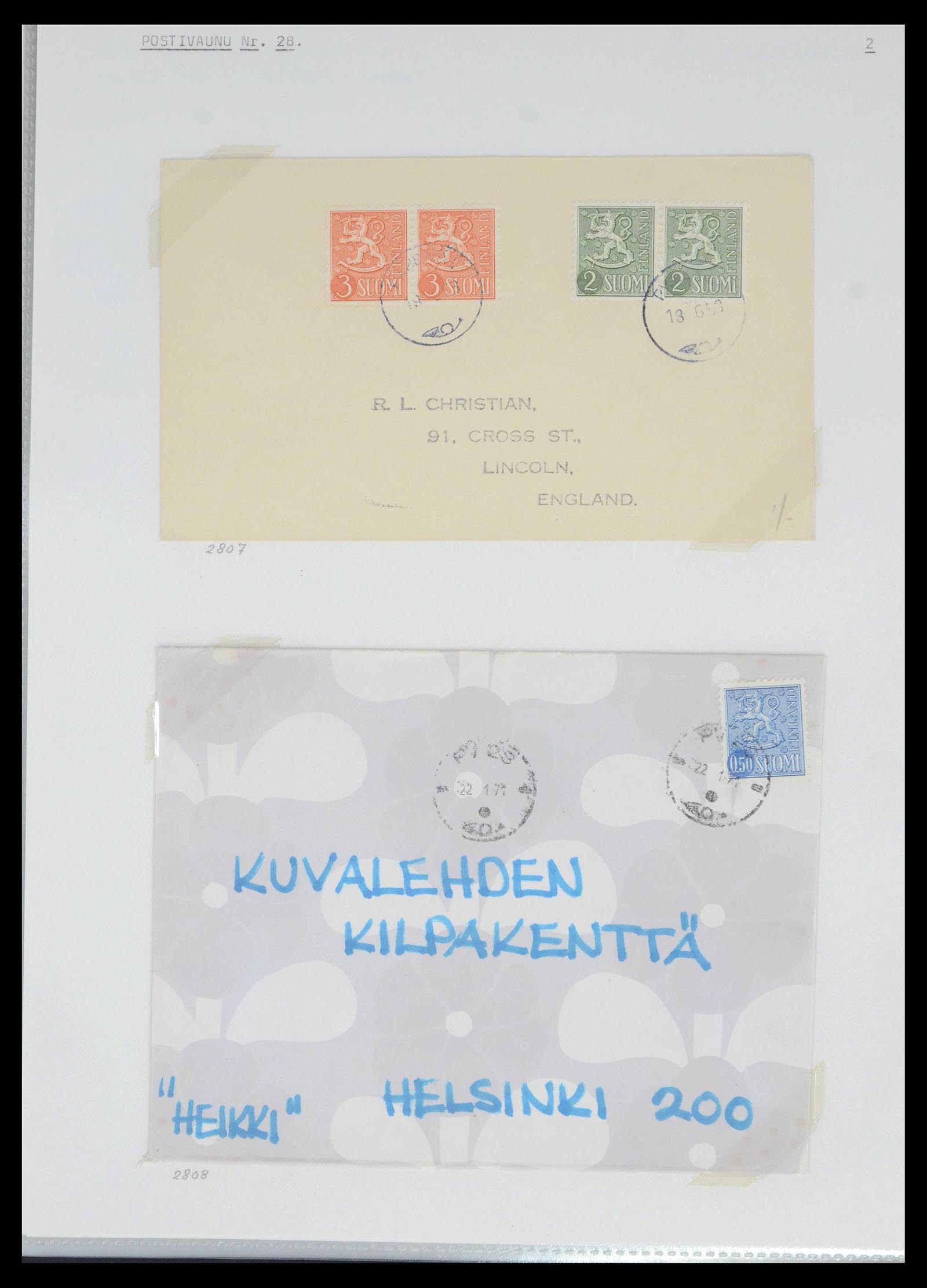 39664 0071 - Stamp collection 39664 Finland train cancels 1870-1970.