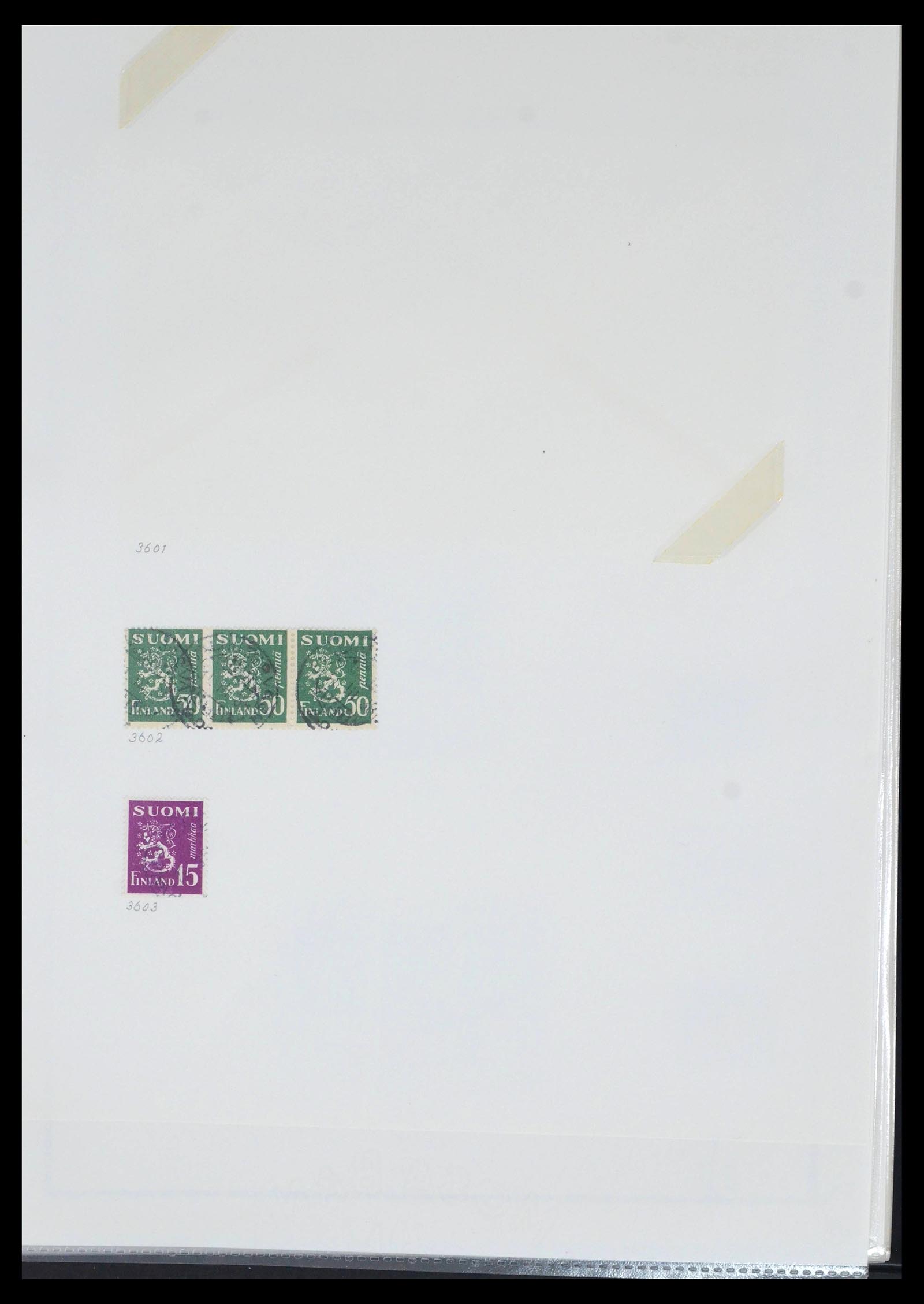 39664 0077 - Stamp collection 39664 Finland train cancels 1870-1970.