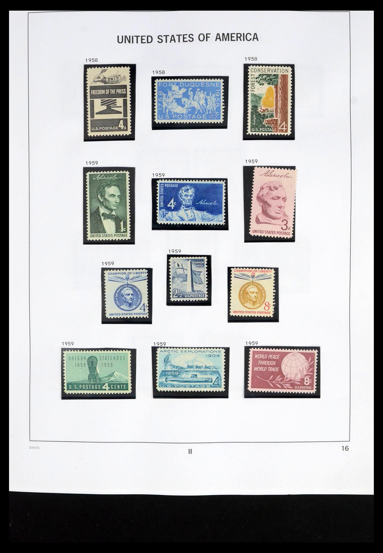 39684 0001 - Stamp collection 39684 USA 1958-1999.