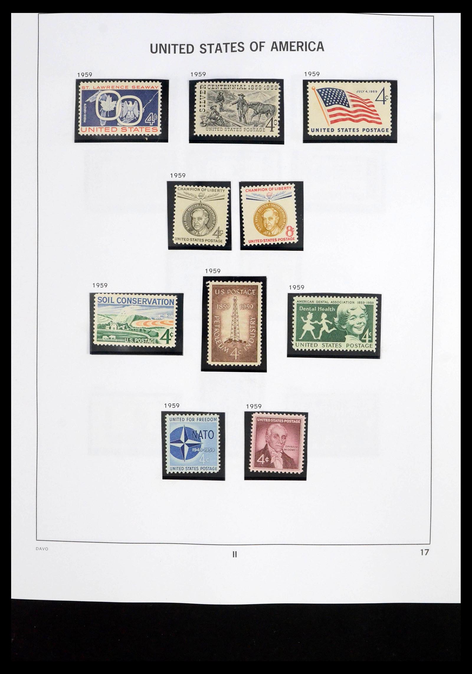 39684 0002 - Stamp collection 39684 USA 1958-1999.