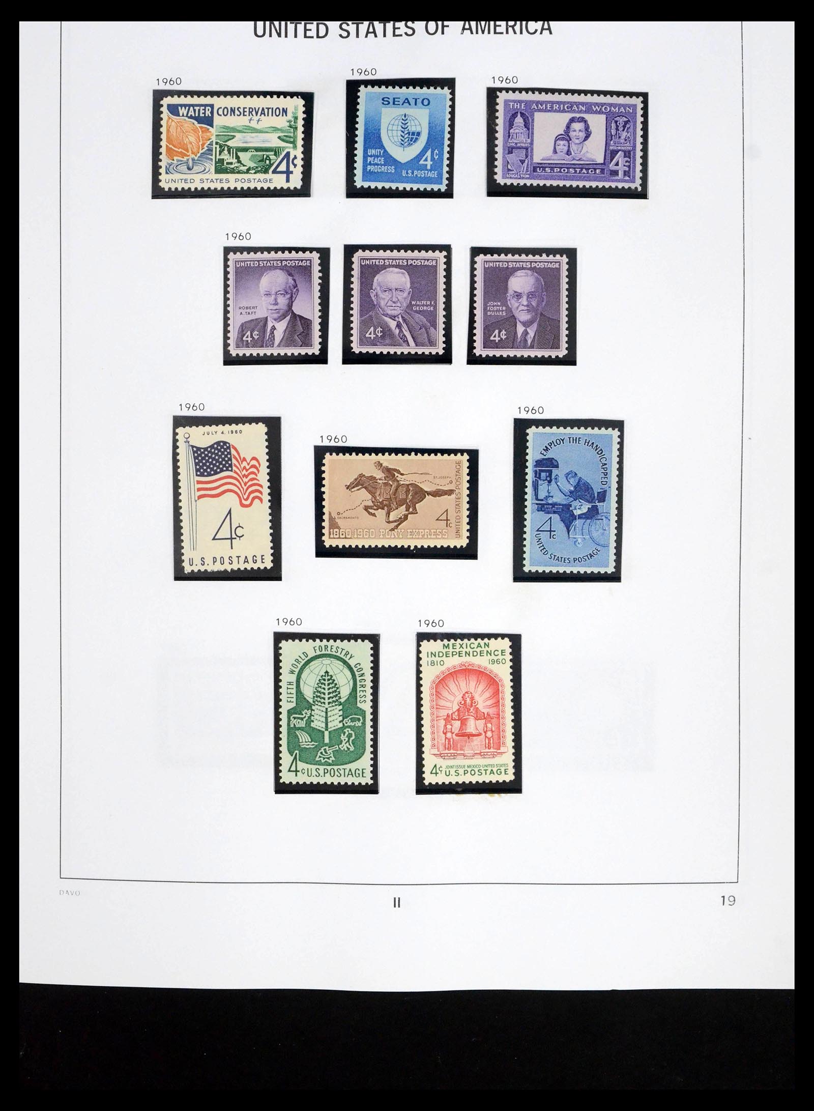 39684 0004 - Stamp collection 39684 USA 1958-1999.