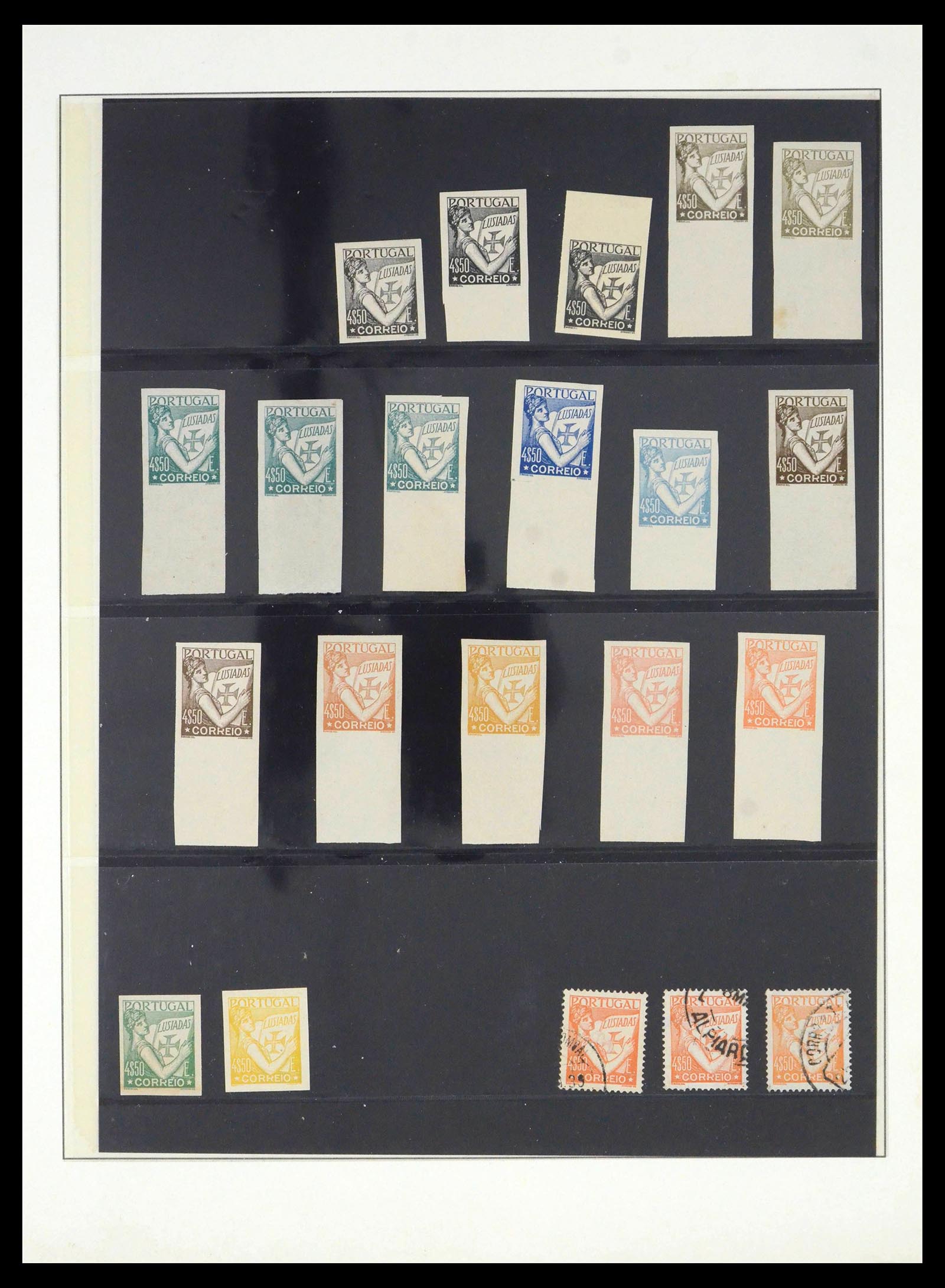 39690 0011 - Stamp collection 39690 Portugal key stamps/proofs/varieties 1853-1980.