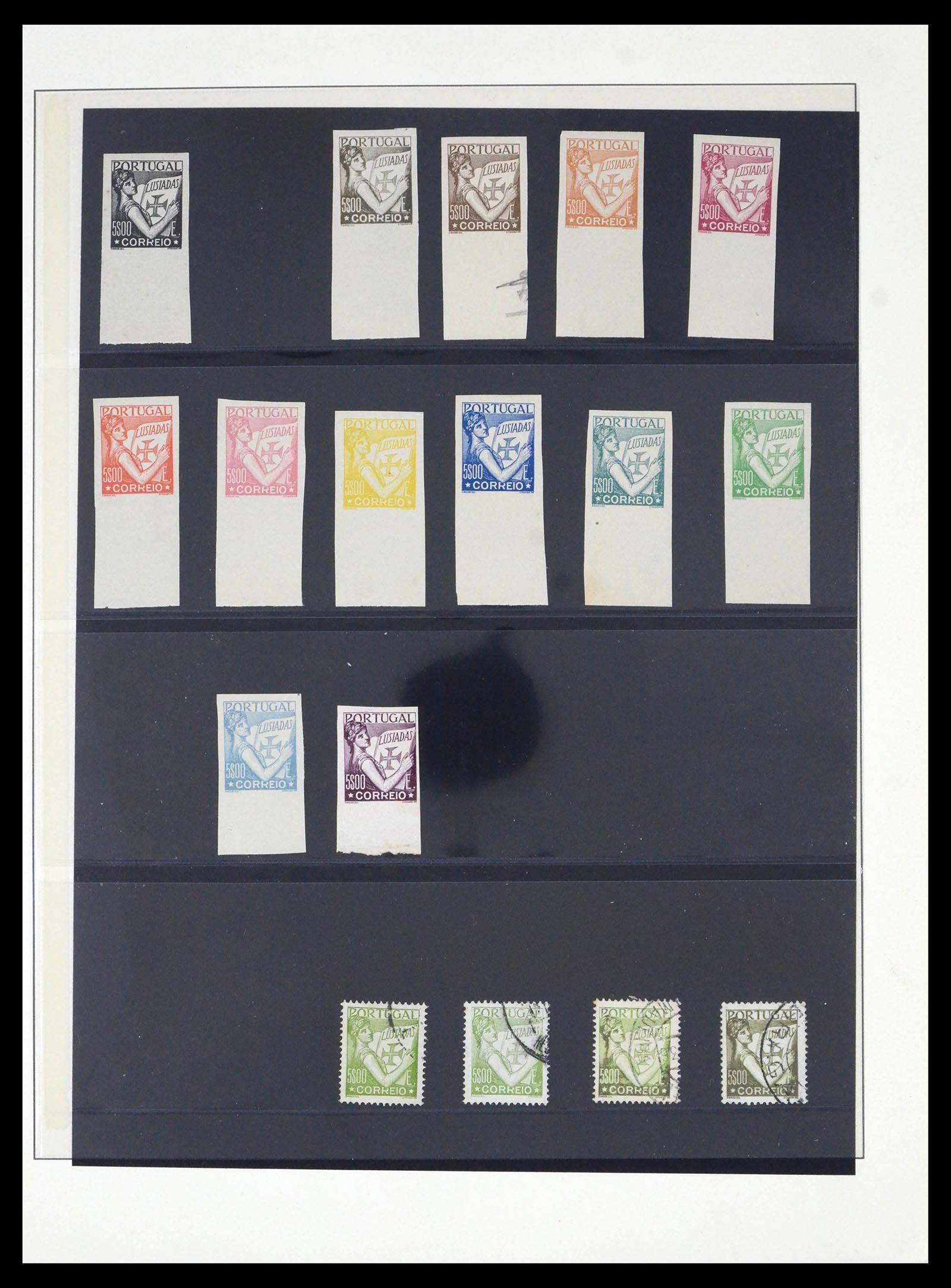 39690 0012 - Stamp collection 39690 Portugal key stamps/proofs/varieties 1853-1980.