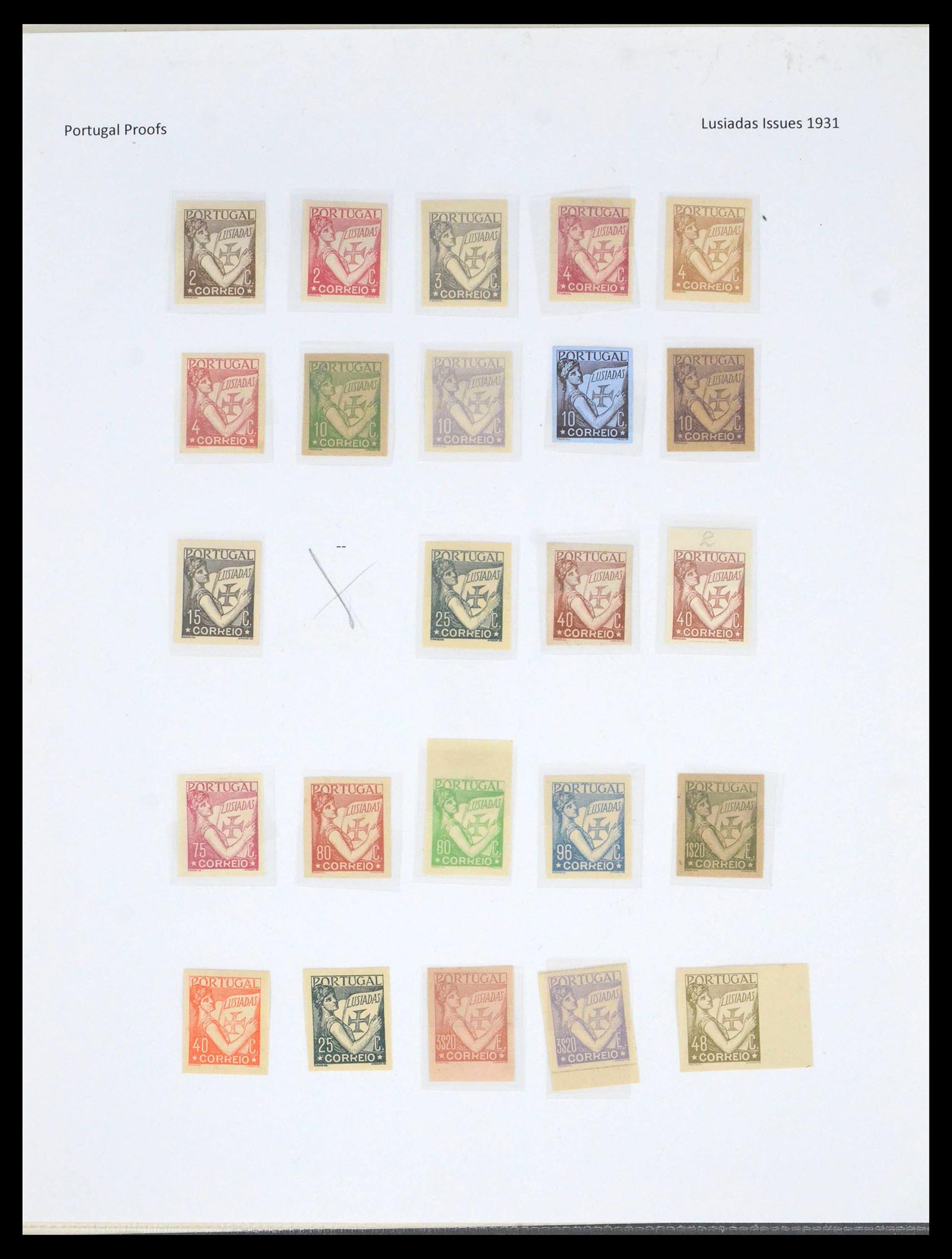 39690 0013 - Stamp collection 39690 Portugal key stamps/proofs/varieties 1853-1980.