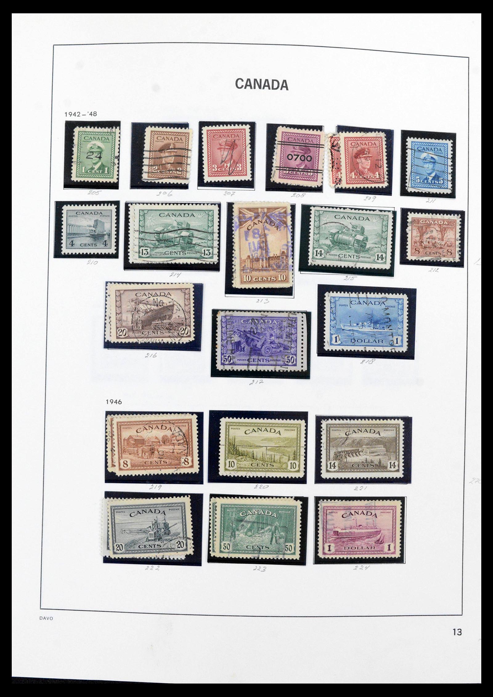 39692 0016 - Stamp collection 39692 Canada 1851-1986.