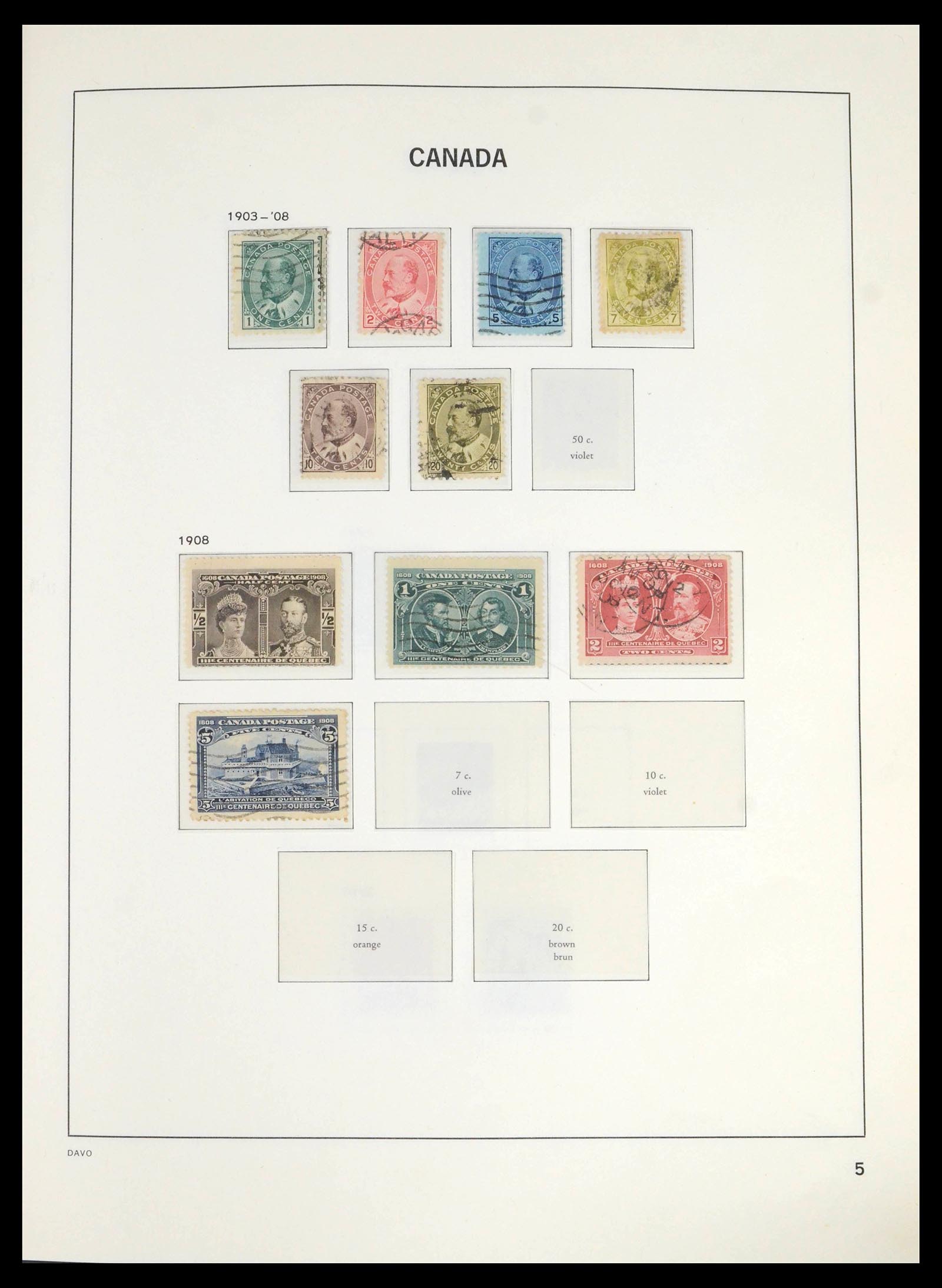 39696 0005 - Stamp collection 39696 Canada 1859-1988.