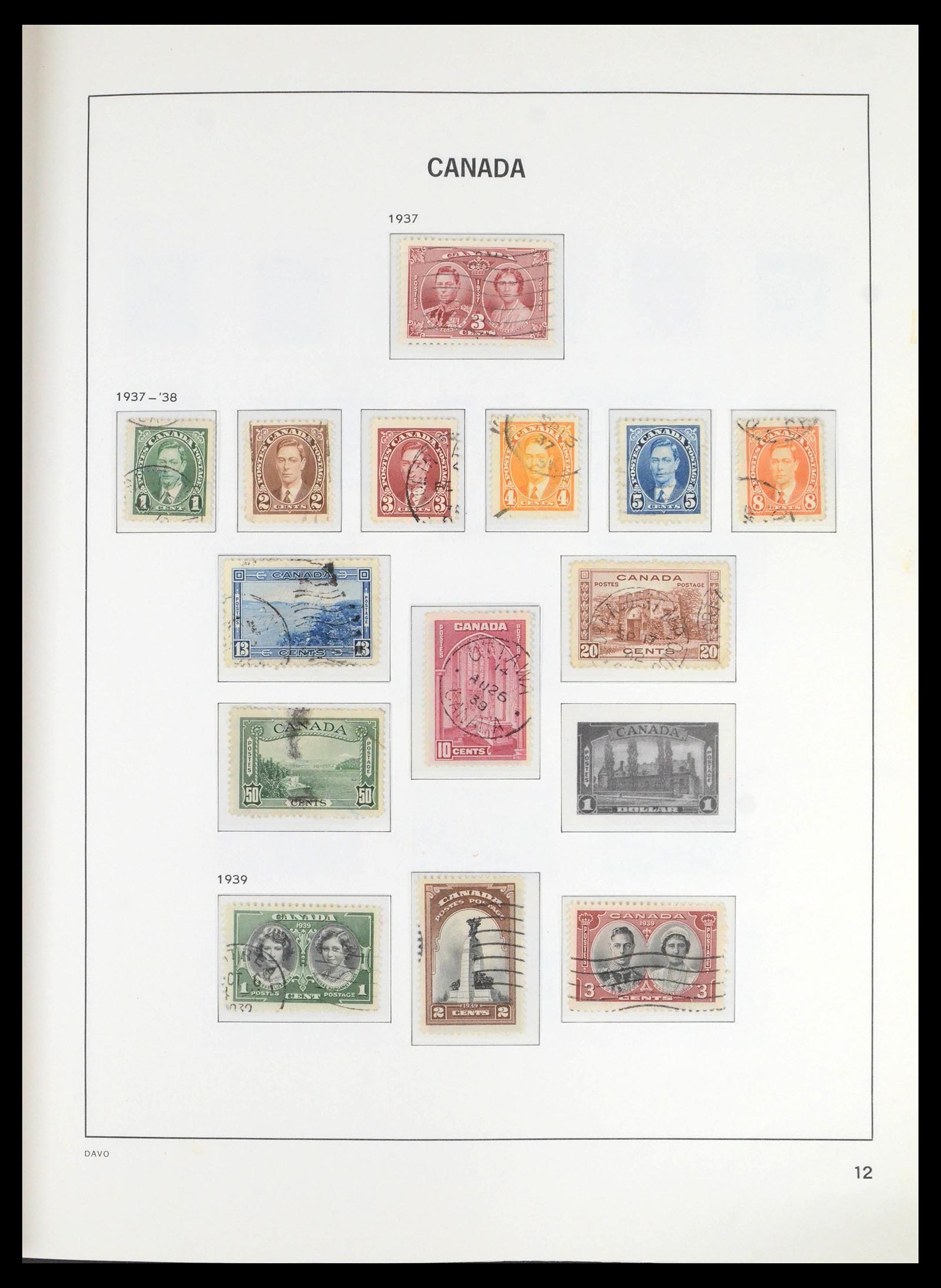 39696 0015 - Stamp collection 39696 Canada 1859-1988.