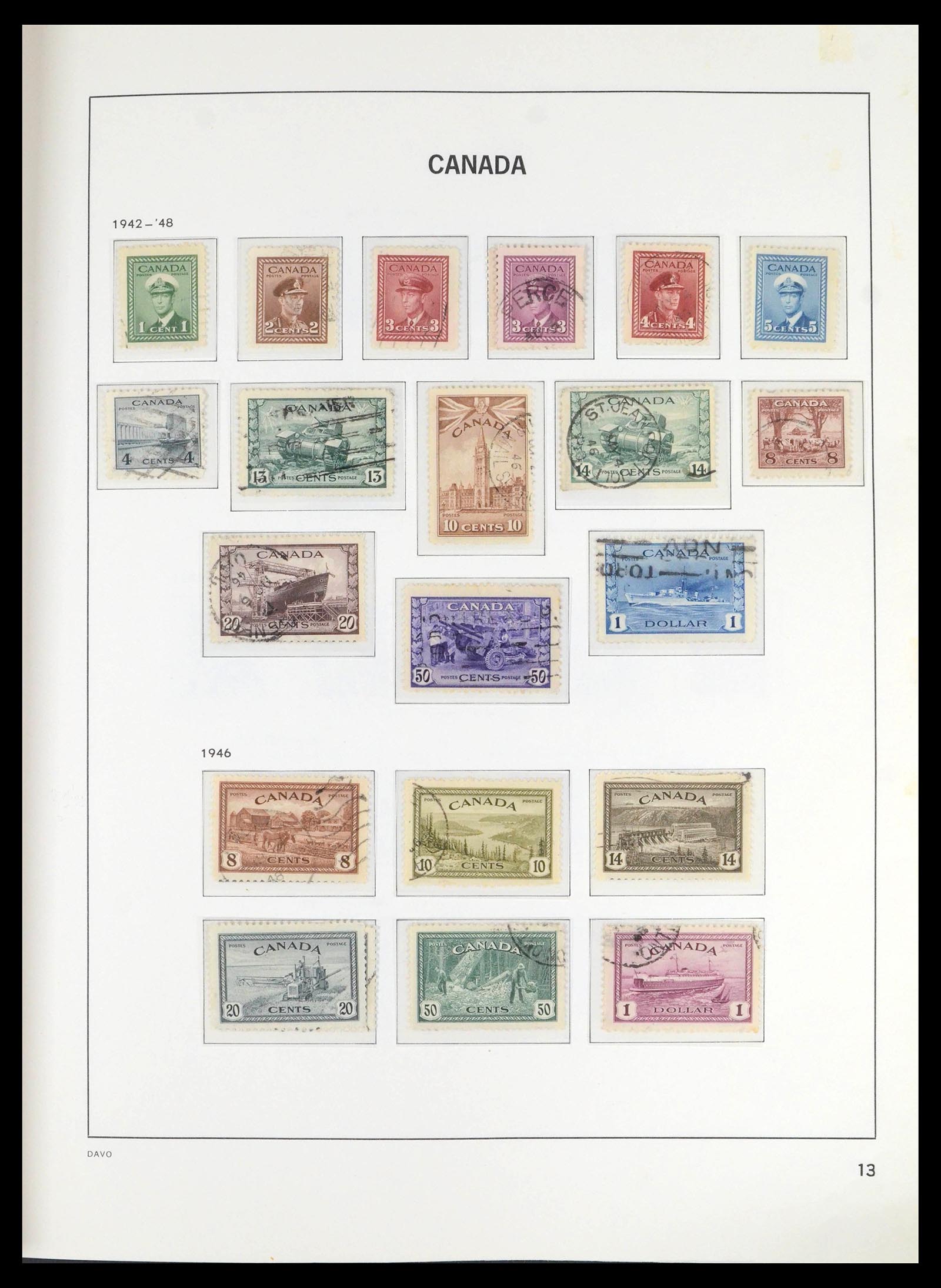 39696 0016 - Stamp collection 39696 Canada 1859-1988.