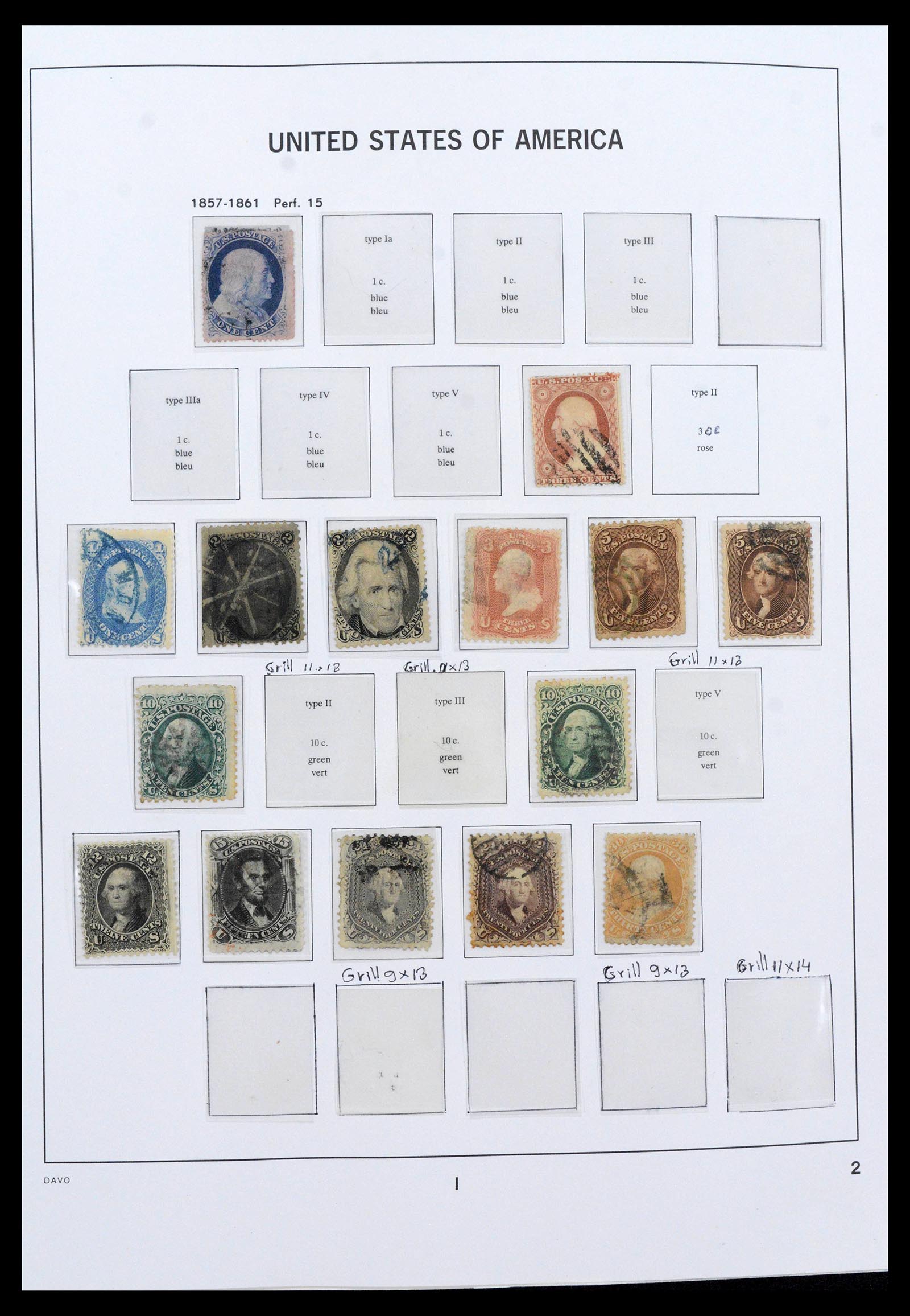 39698 0002 - Stamp collection 39698 USA 1851-1988.