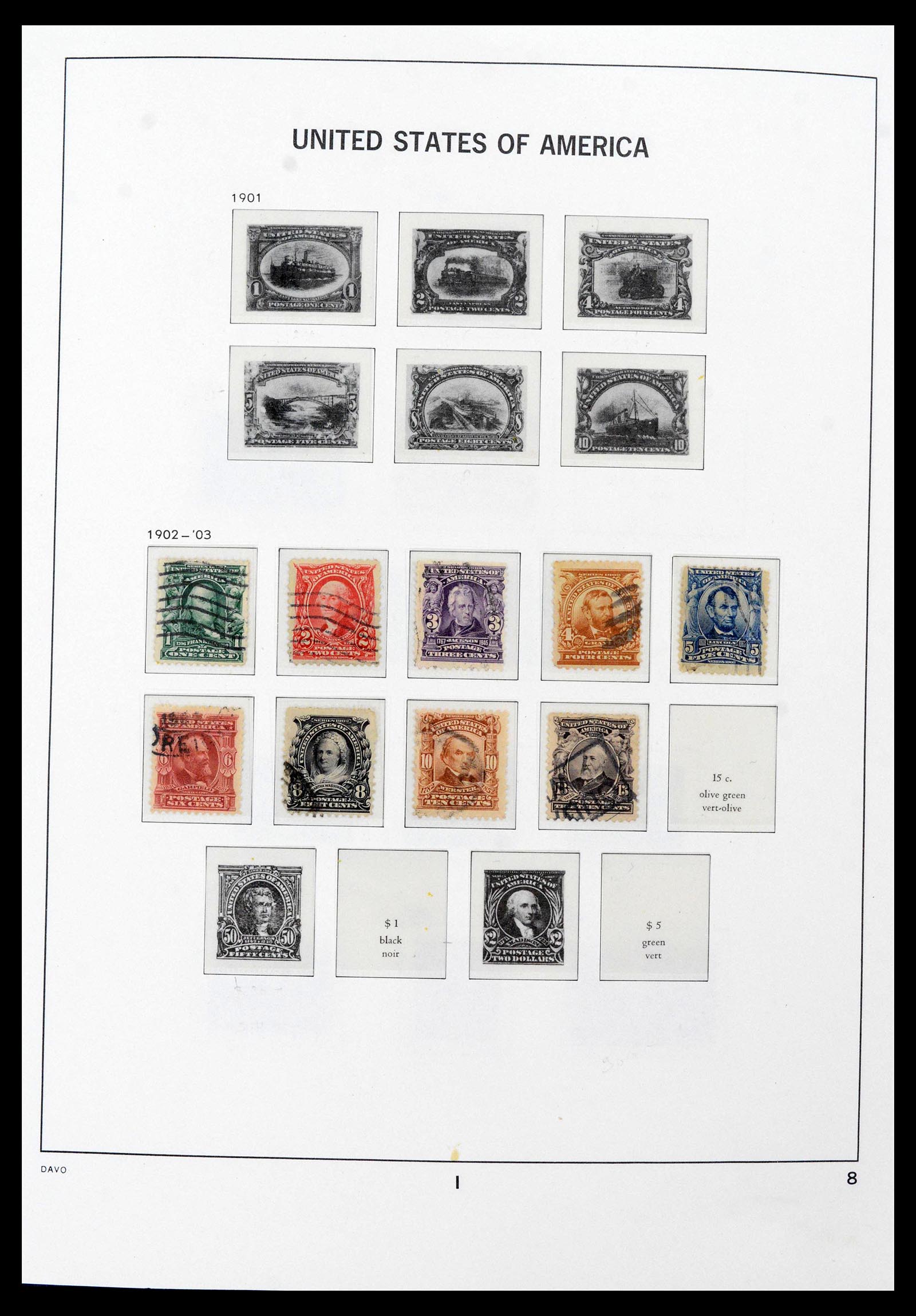 39698 0006 - Stamp collection 39698 USA 1851-1988.