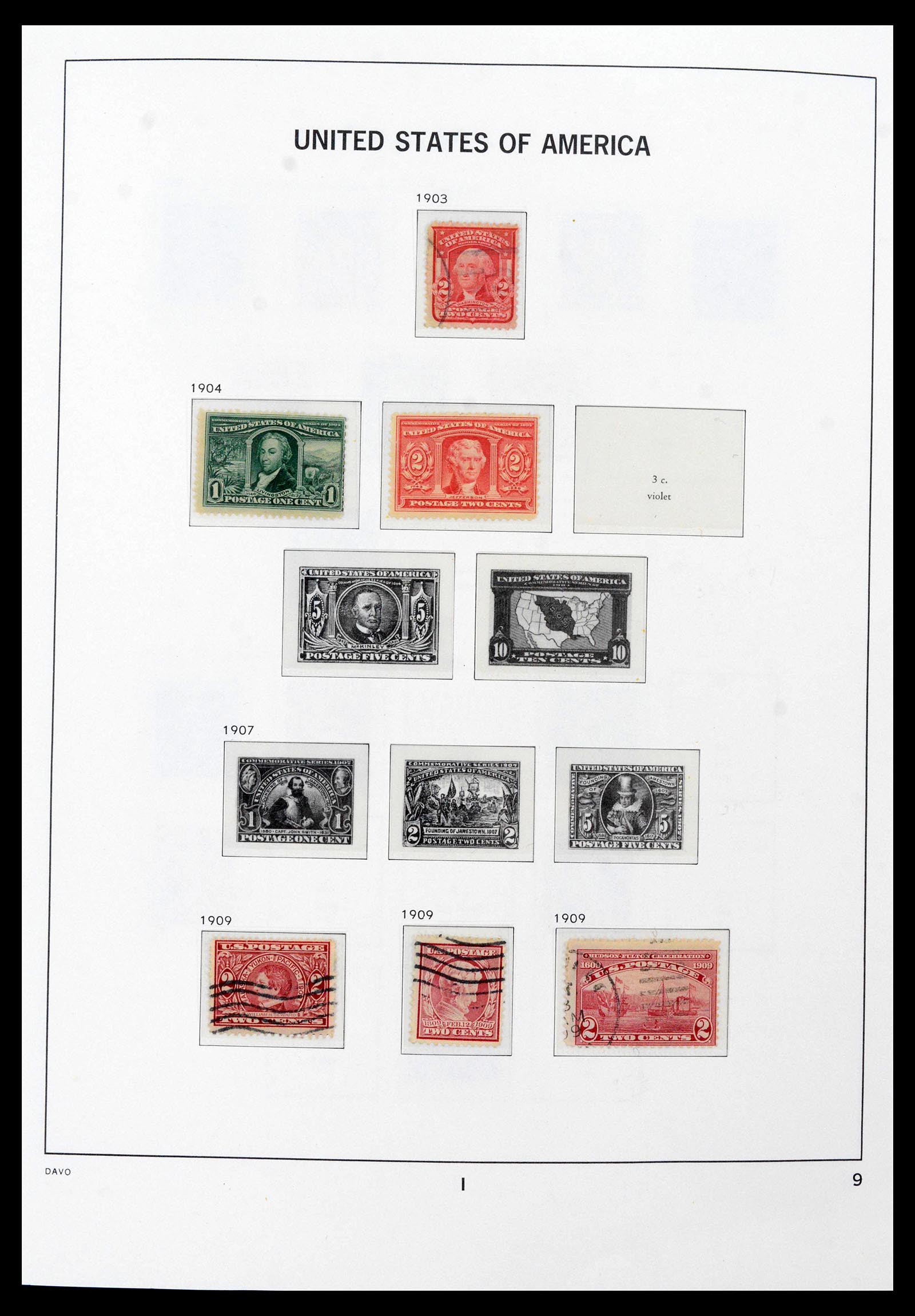 39698 0007 - Stamp collection 39698 USA 1851-1988.