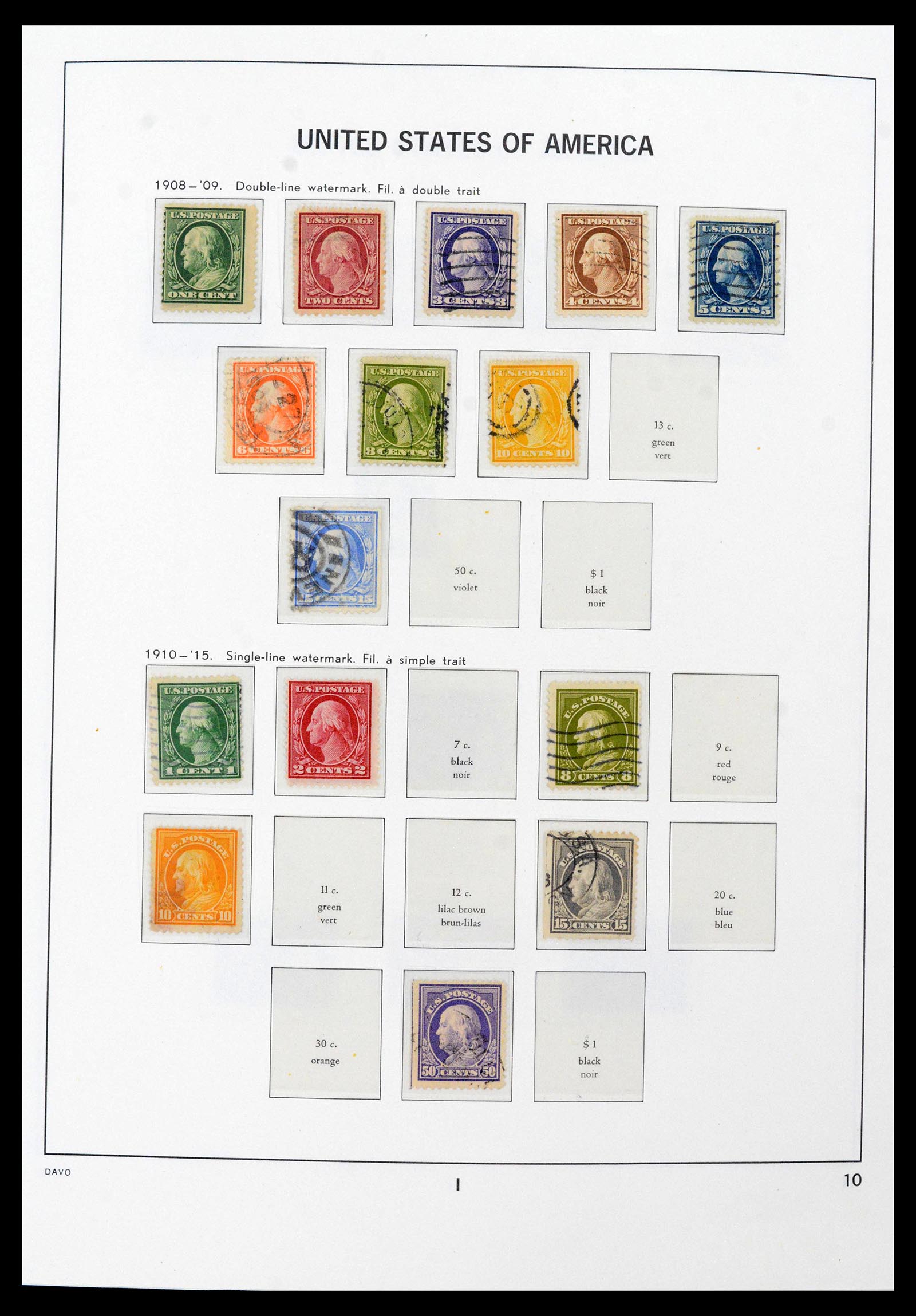 39698 0008 - Stamp collection 39698 USA 1851-1988.