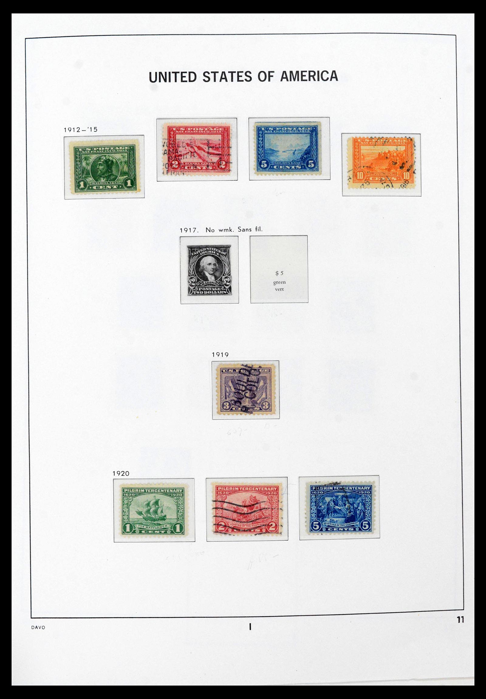 39698 0009 - Stamp collection 39698 USA 1851-1988.