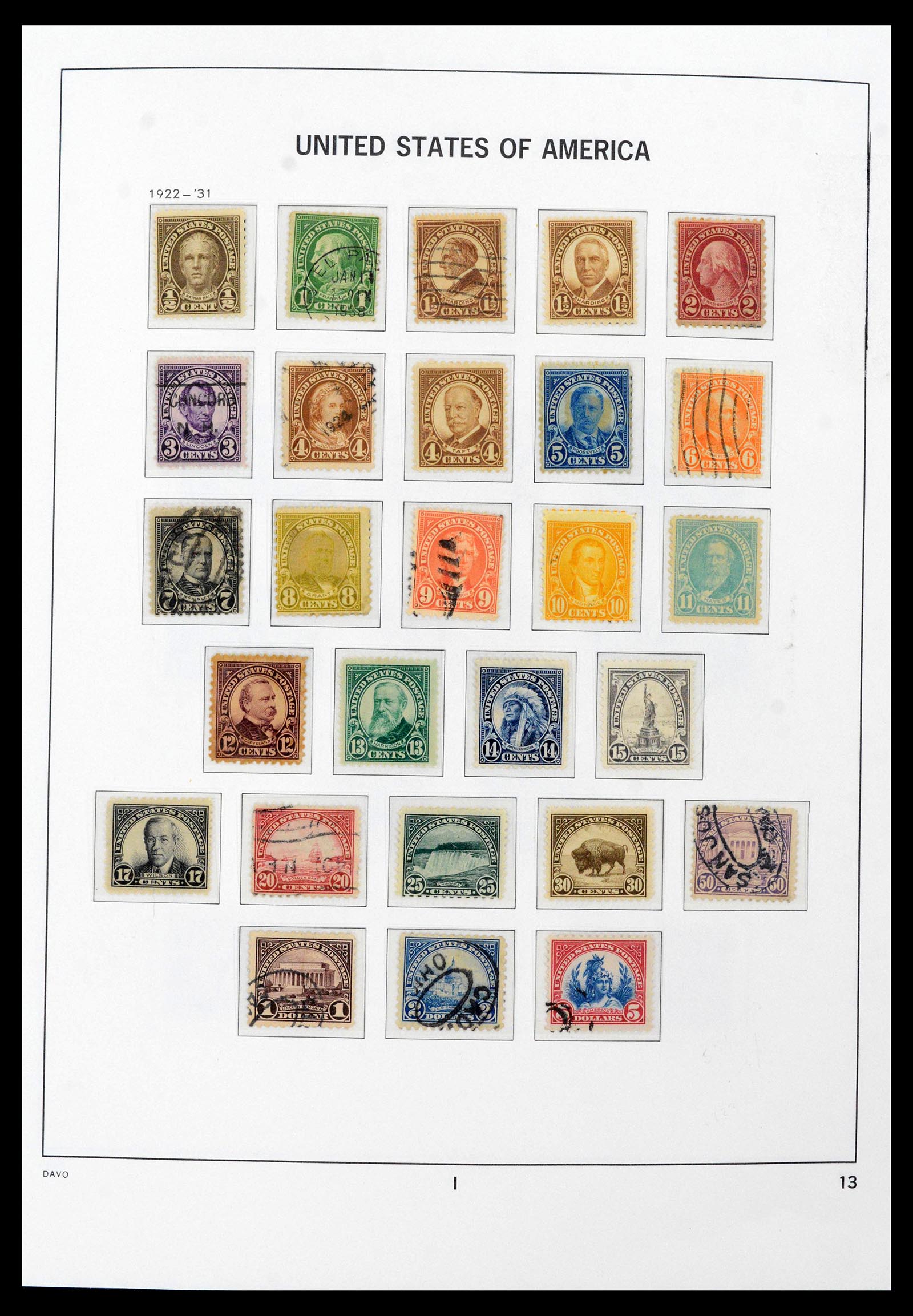 39698 0011 - Stamp collection 39698 USA 1851-1988.