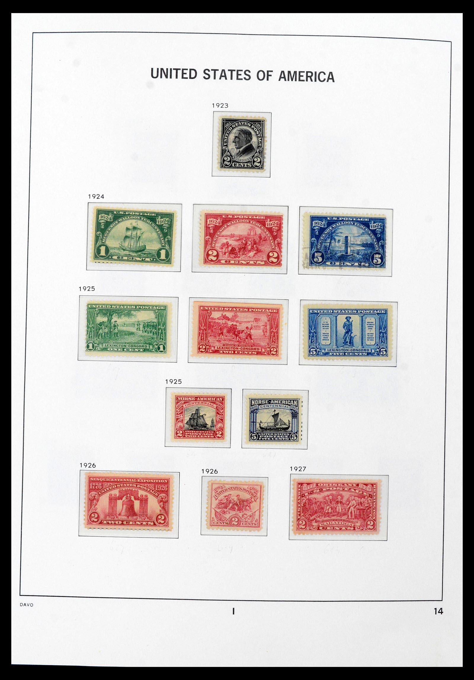 39698 0012 - Stamp collection 39698 USA 1851-1988.