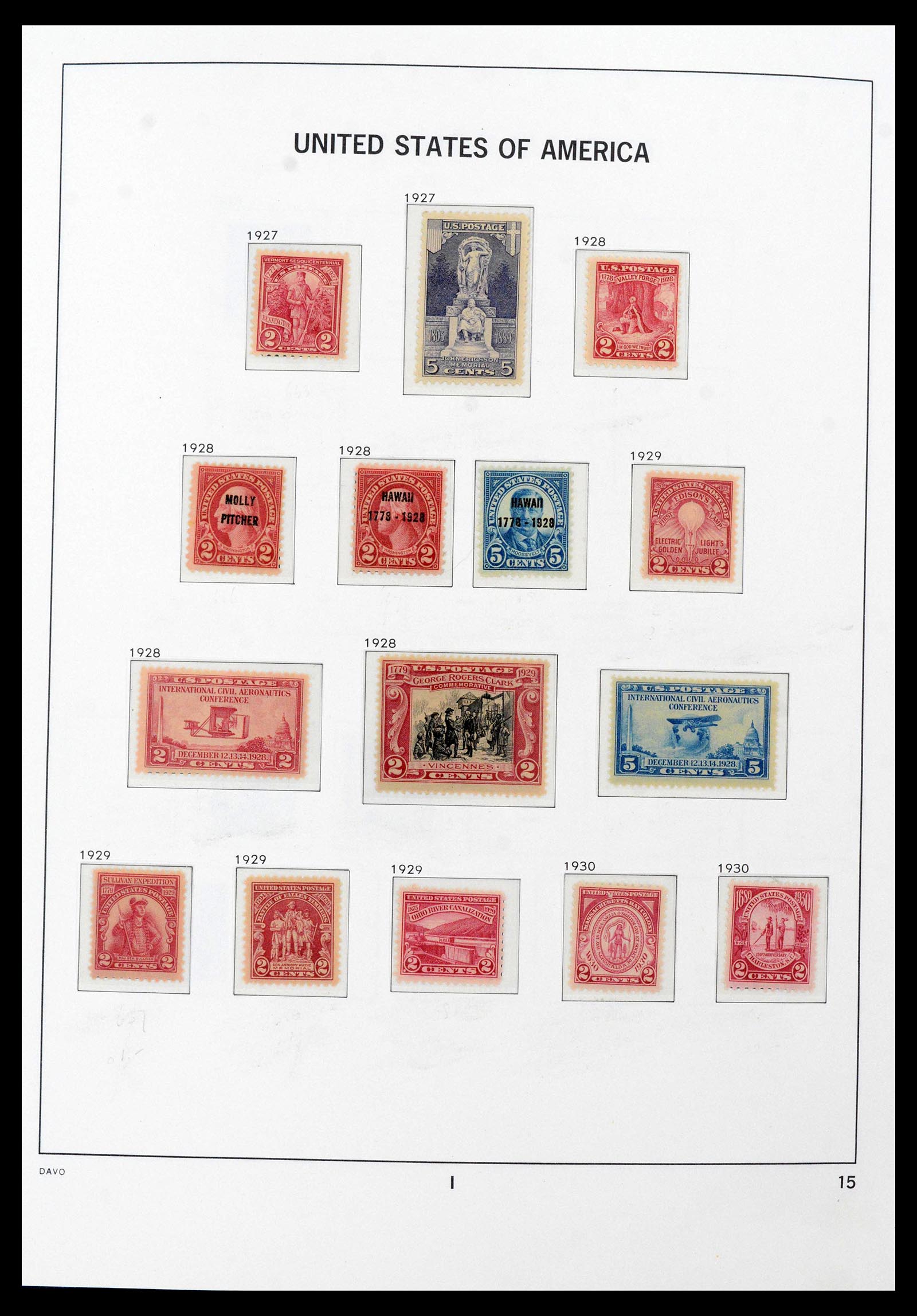 39698 0013 - Stamp collection 39698 USA 1851-1988.