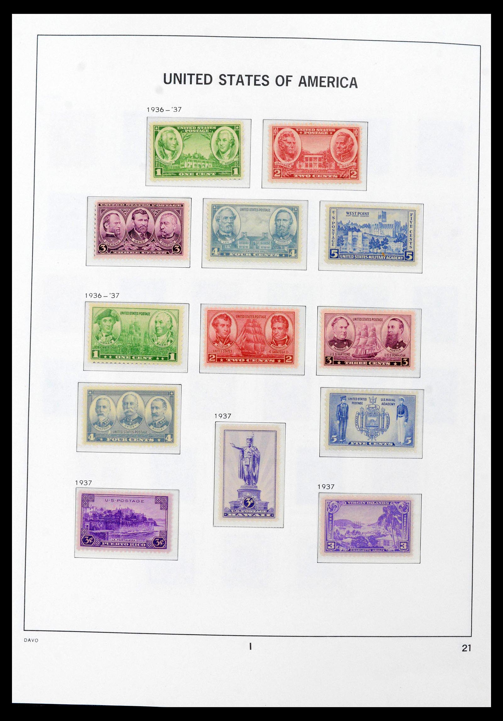 39698 0019 - Stamp collection 39698 USA 1851-1988.