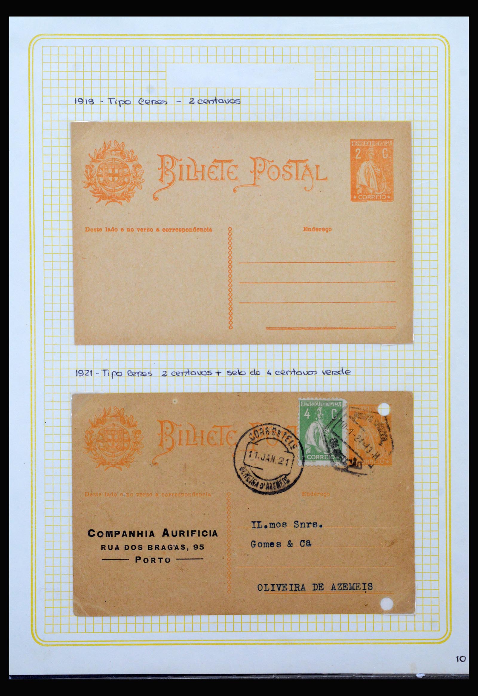 39707 0008 - Stamp collection 39707 Portugal postal stationery 1180-1985.