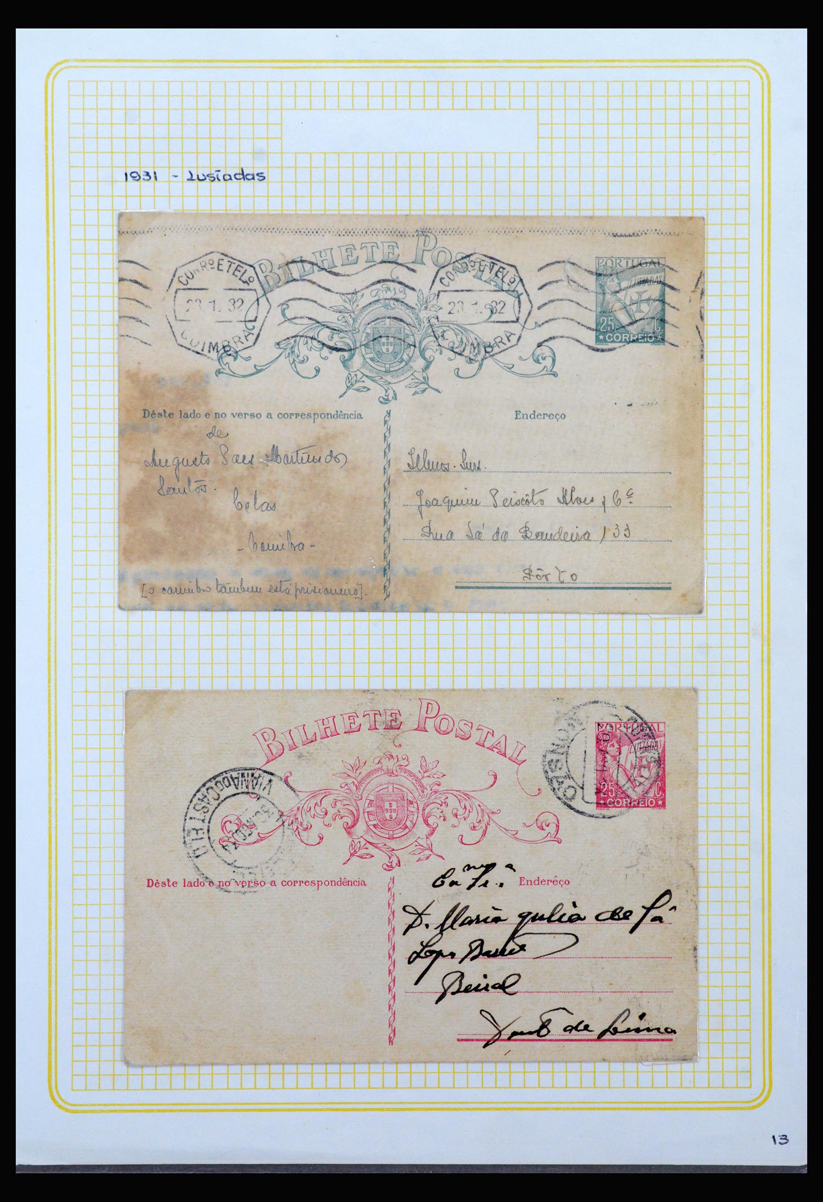 39707 0011 - Stamp collection 39707 Portugal postal stationery 1180-1985.