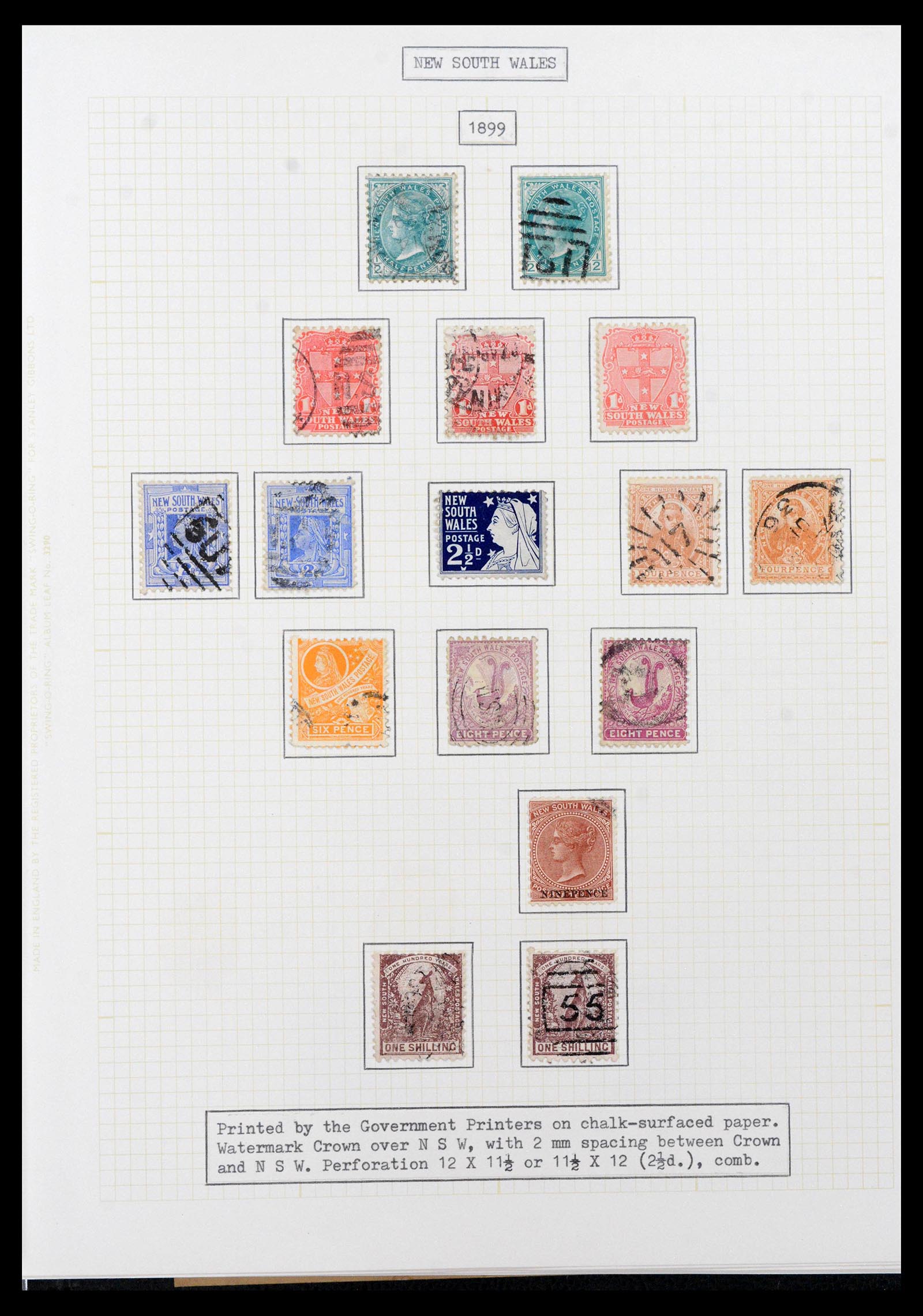 39710 0008 - Stamp collection 39710 Australian States 1850-1905.