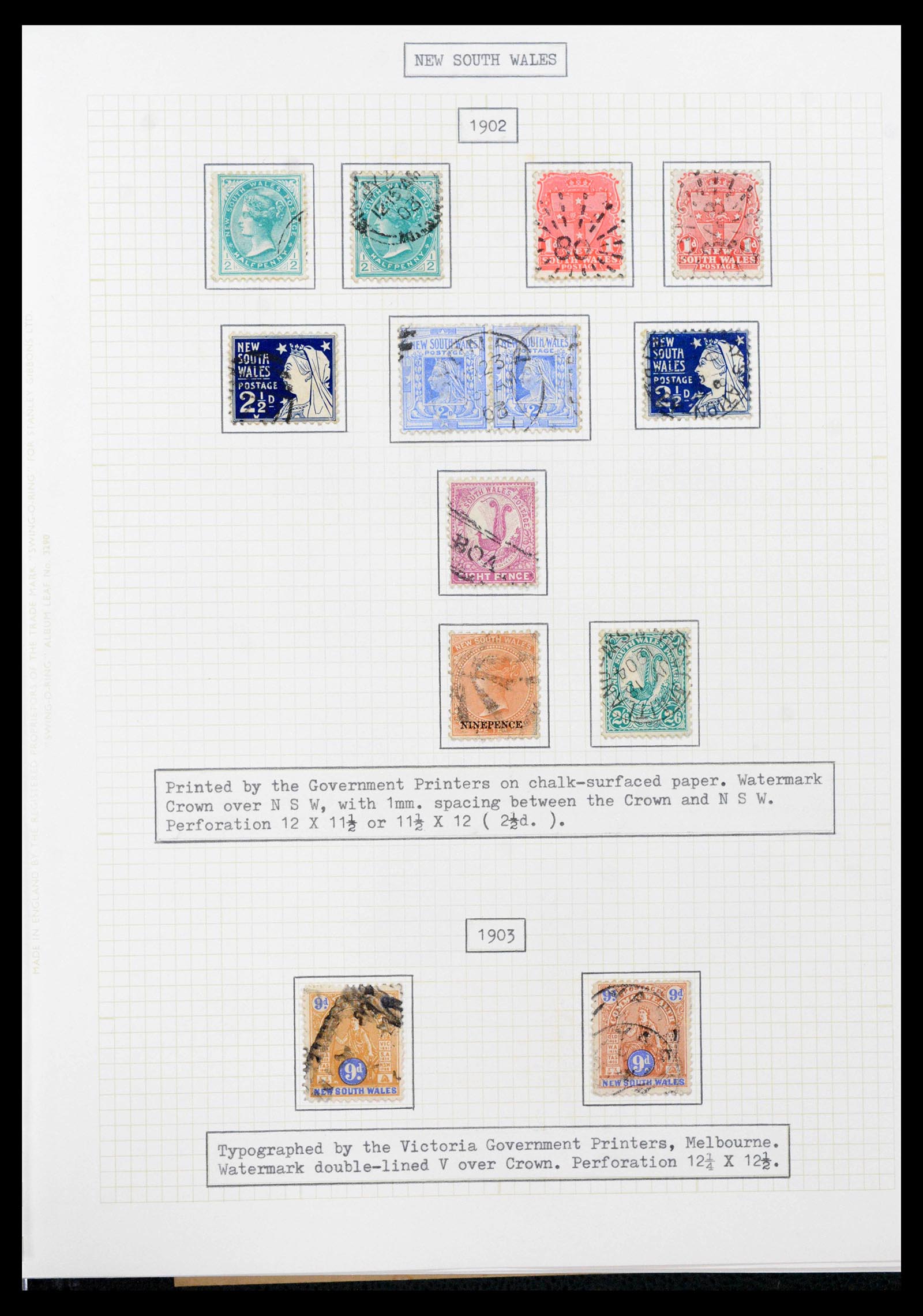 39710 0009 - Stamp collection 39710 Australian States 1850-1905.