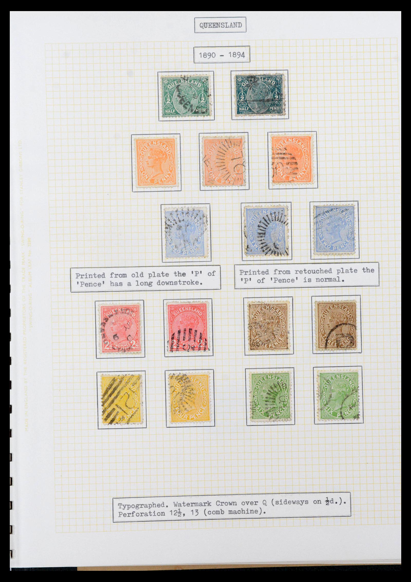 39710 0013 - Stamp collection 39710 Australian States 1850-1905.