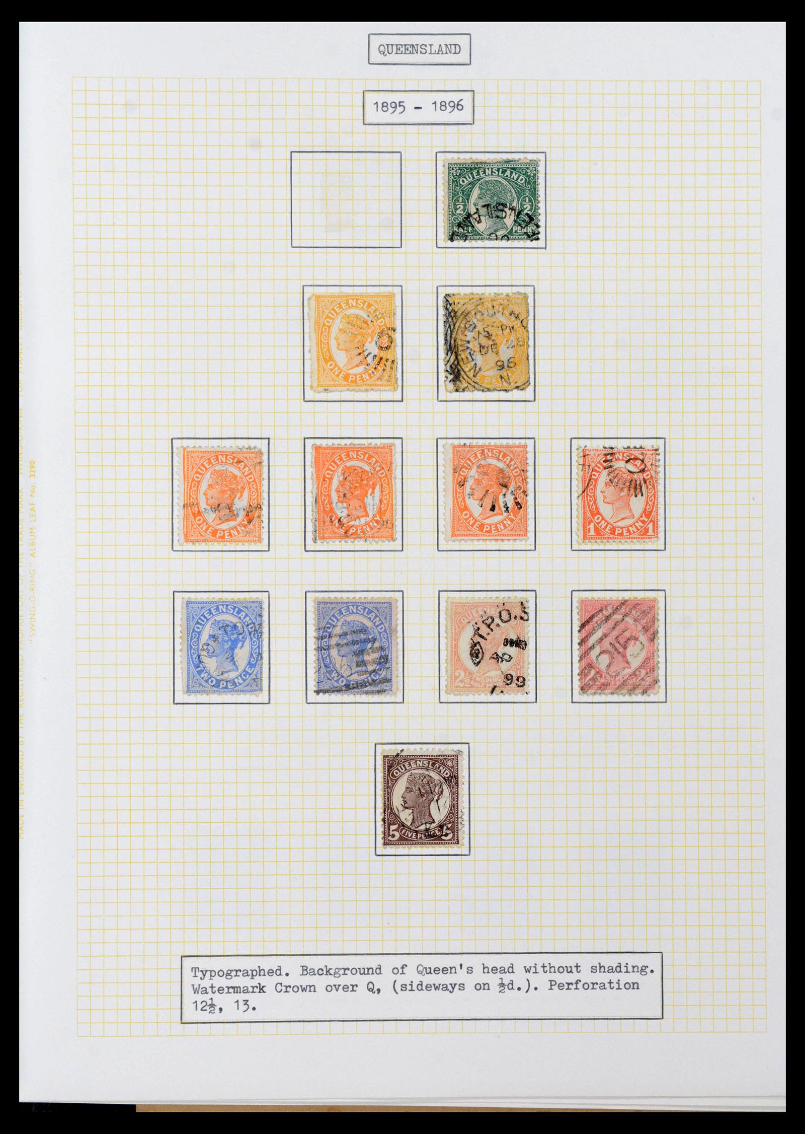 39710 0014 - Stamp collection 39710 Australian States 1850-1905.