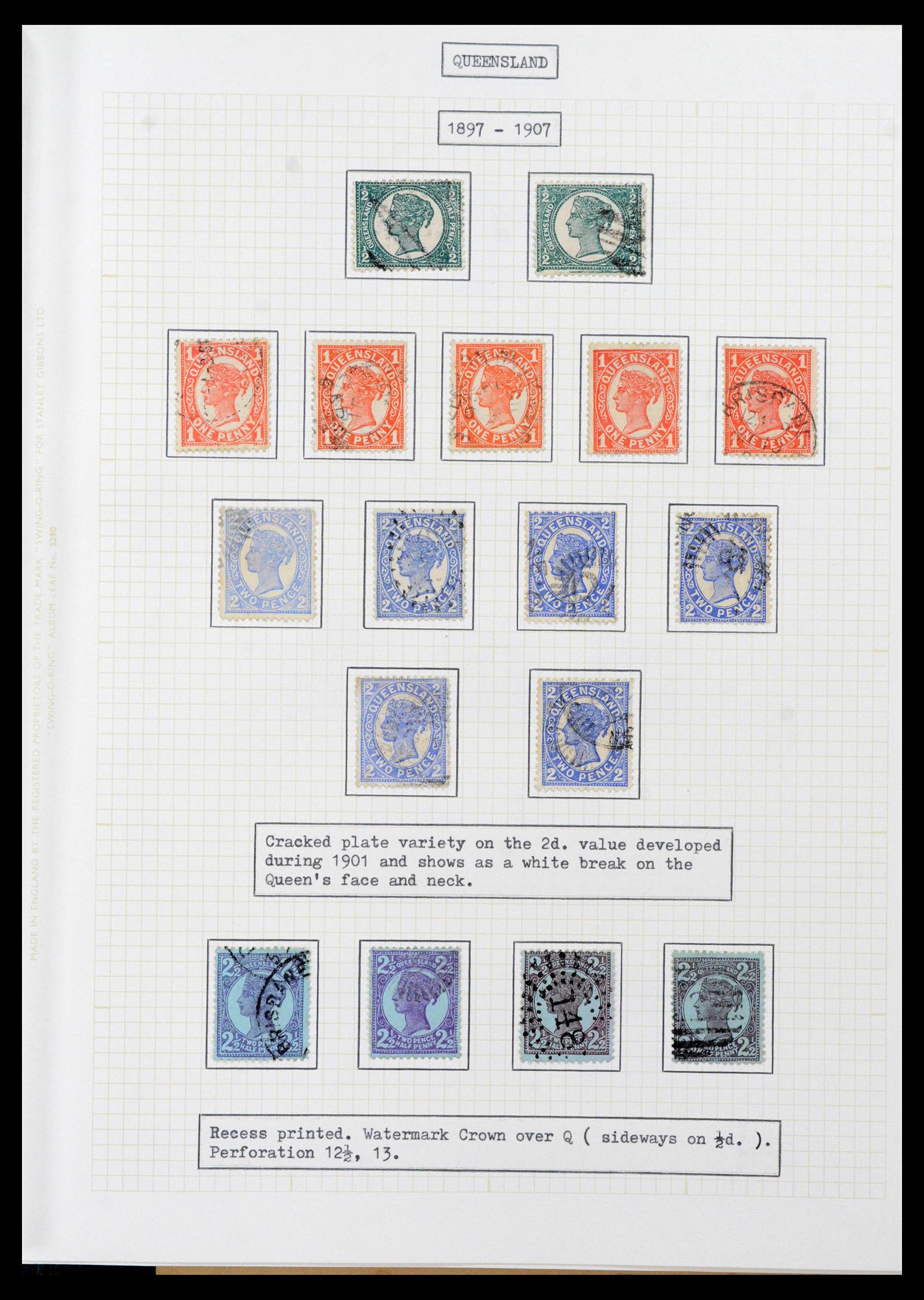 39710 0015 - Stamp collection 39710 Australian States 1850-1905.