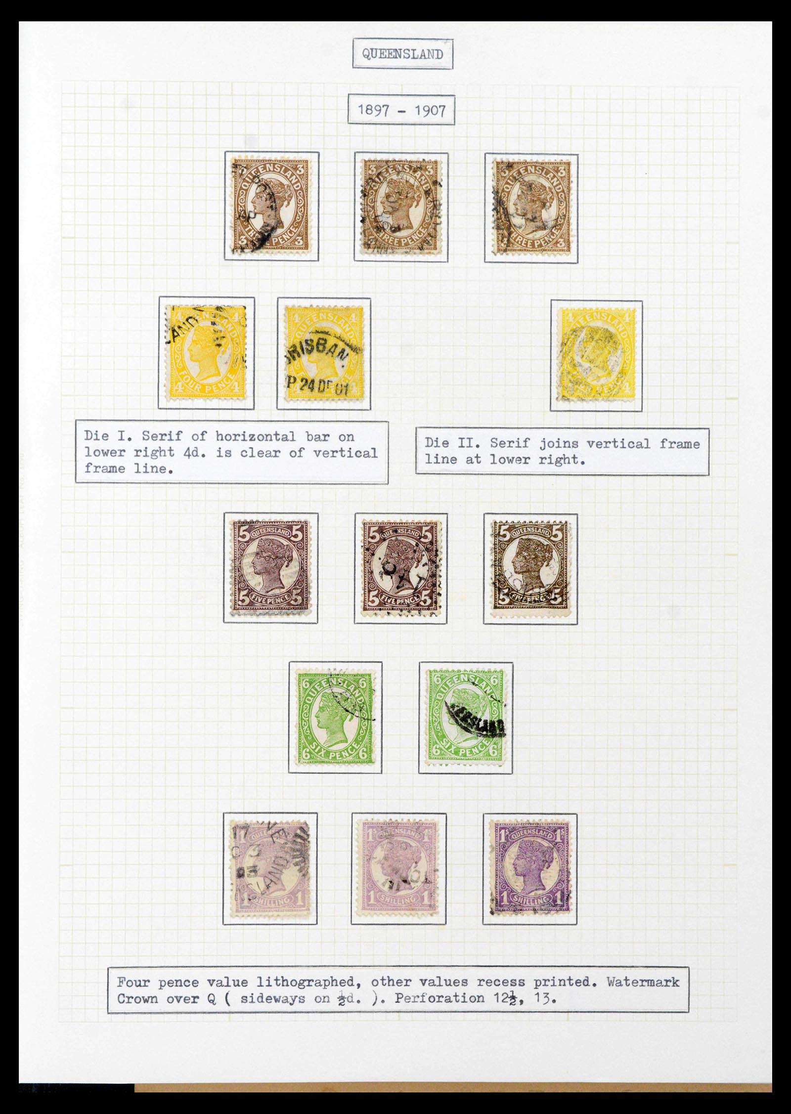 39710 0016 - Stamp collection 39710 Australian States 1850-1905.