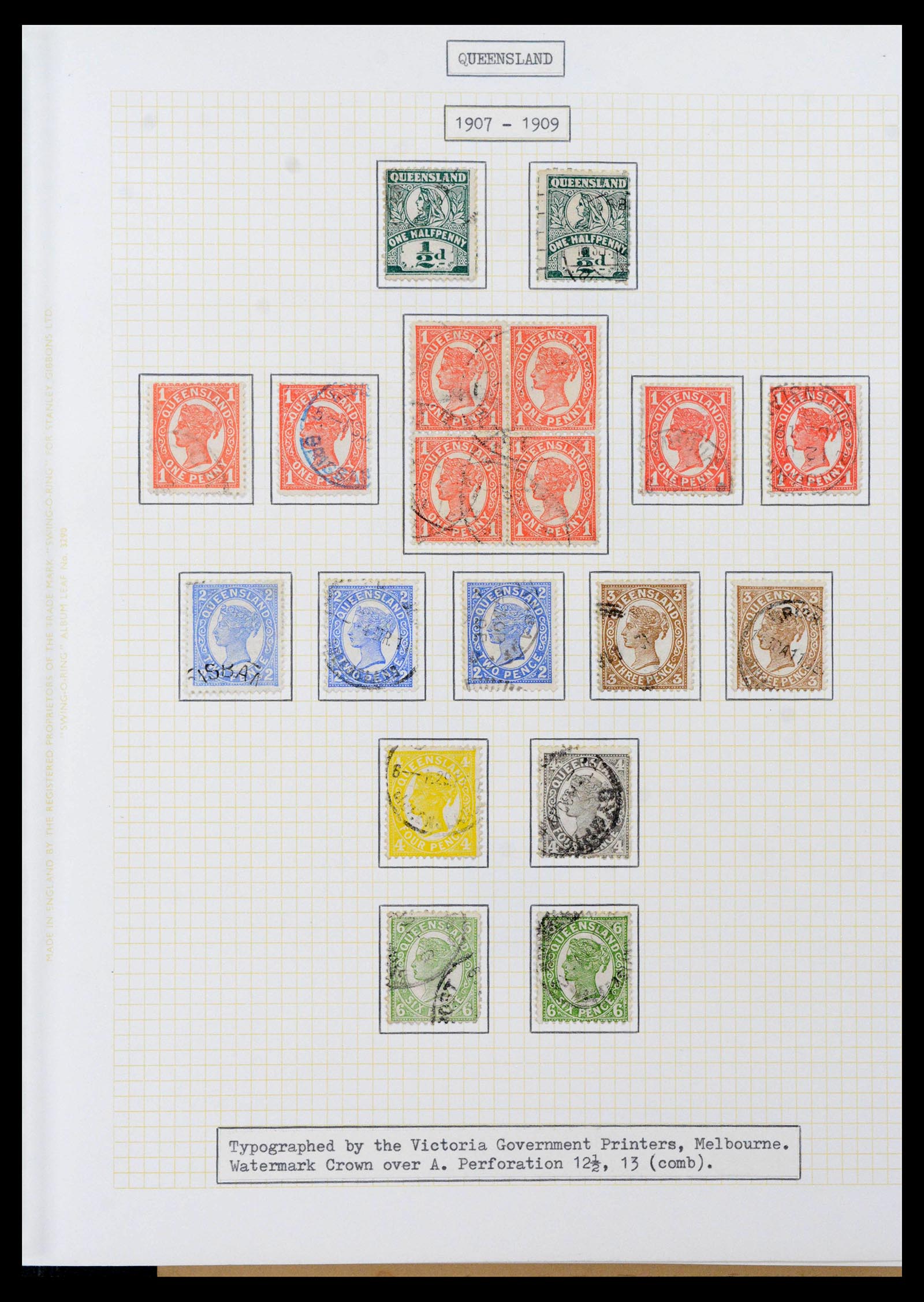 39710 0017 - Stamp collection 39710 Australian States 1850-1905.