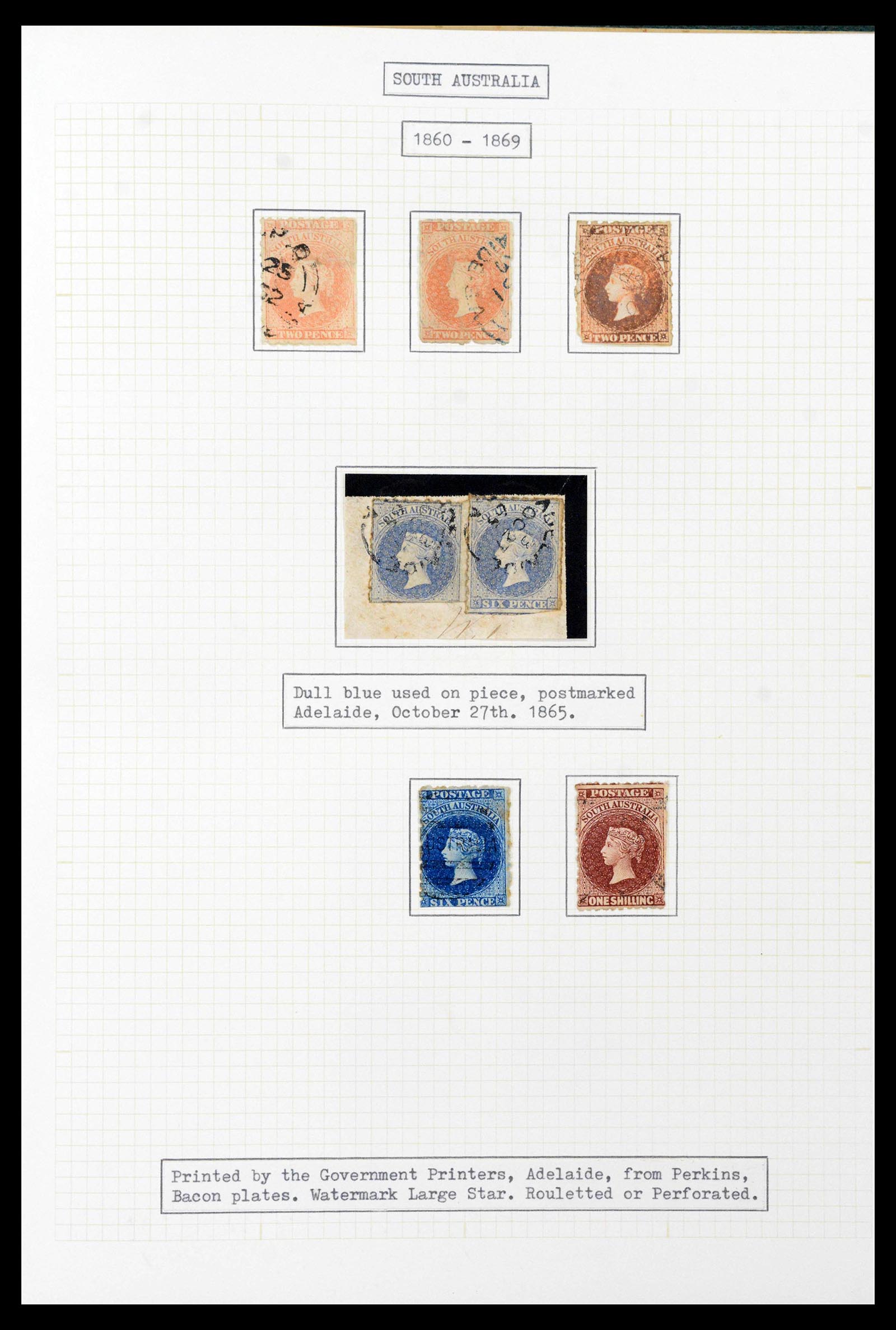 39710 0019 - Stamp collection 39710 Australian States 1850-1905.