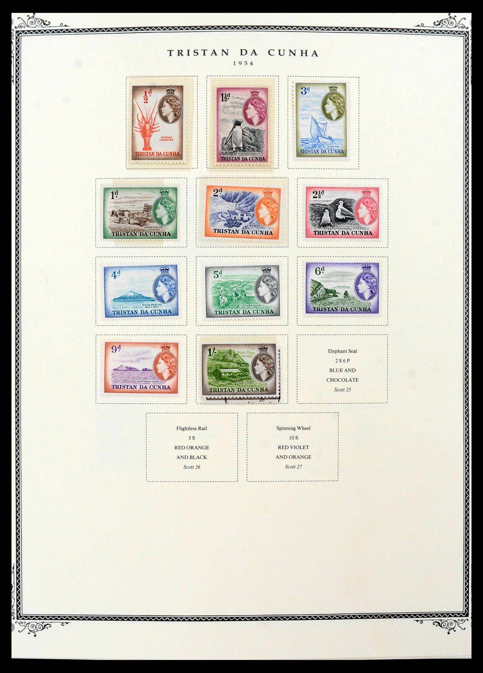 39727 0001 - Stamp collection 39727 Tristan da Cunha 1954-1972.