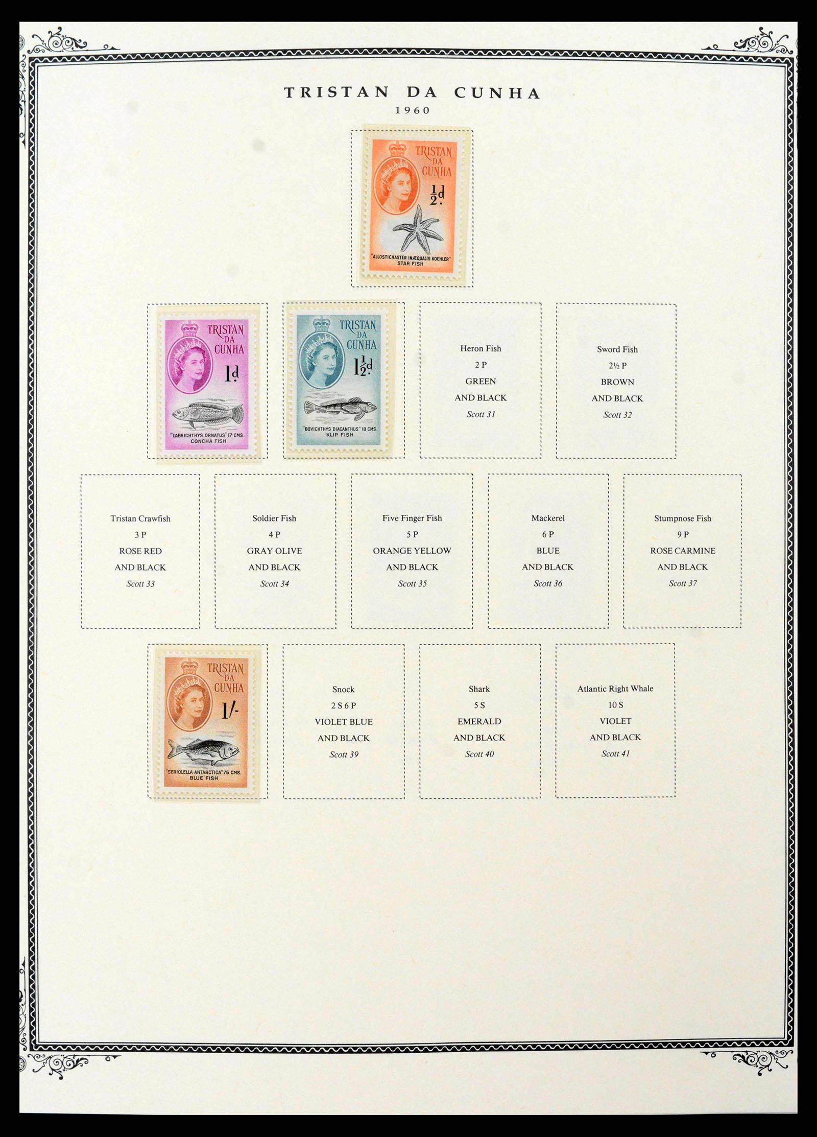 39727 0002 - Stamp collection 39727 Tristan da Cunha 1954-1972.