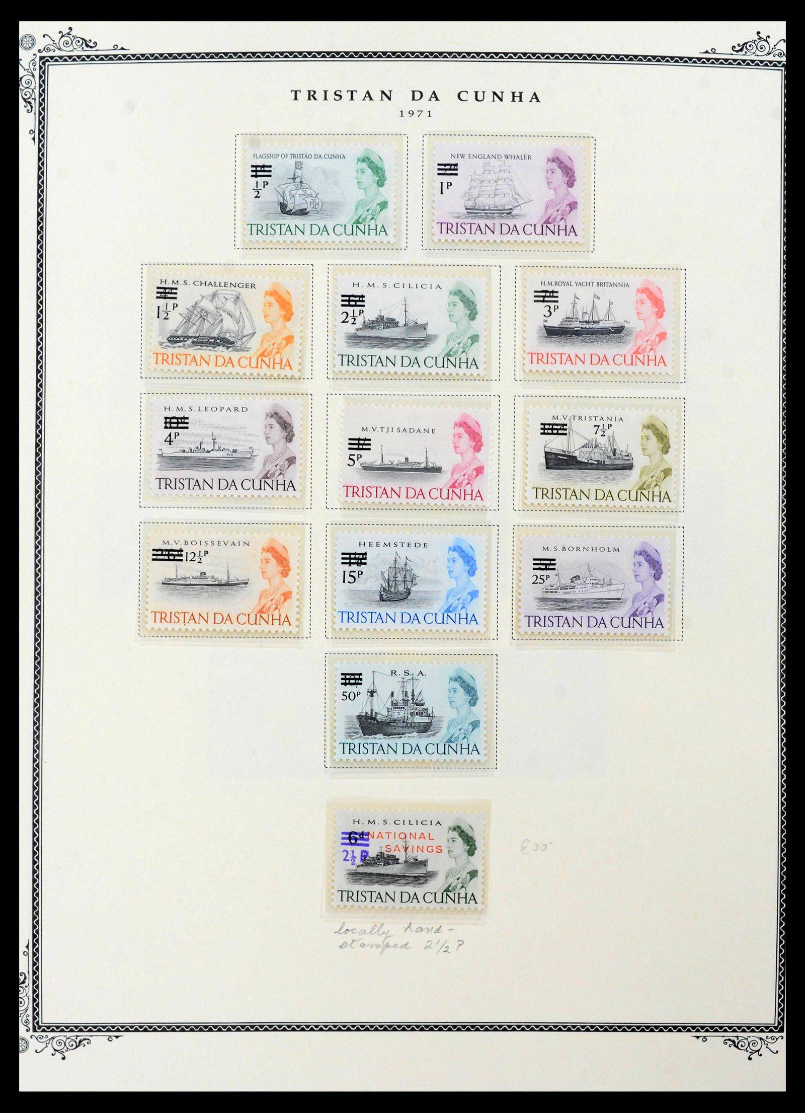 39727 0011 - Stamp collection 39727 Tristan da Cunha 1954-1972.