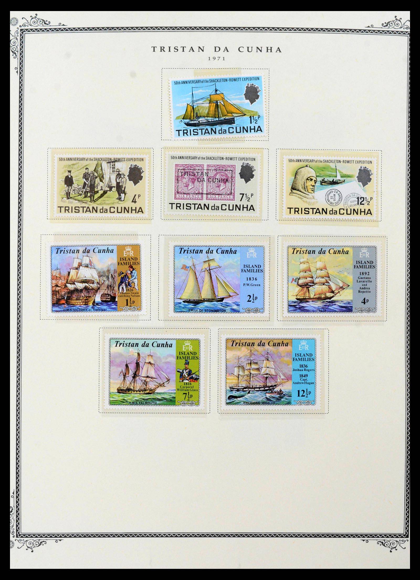 39727 0012 - Stamp collection 39727 Tristan da Cunha 1954-1972.