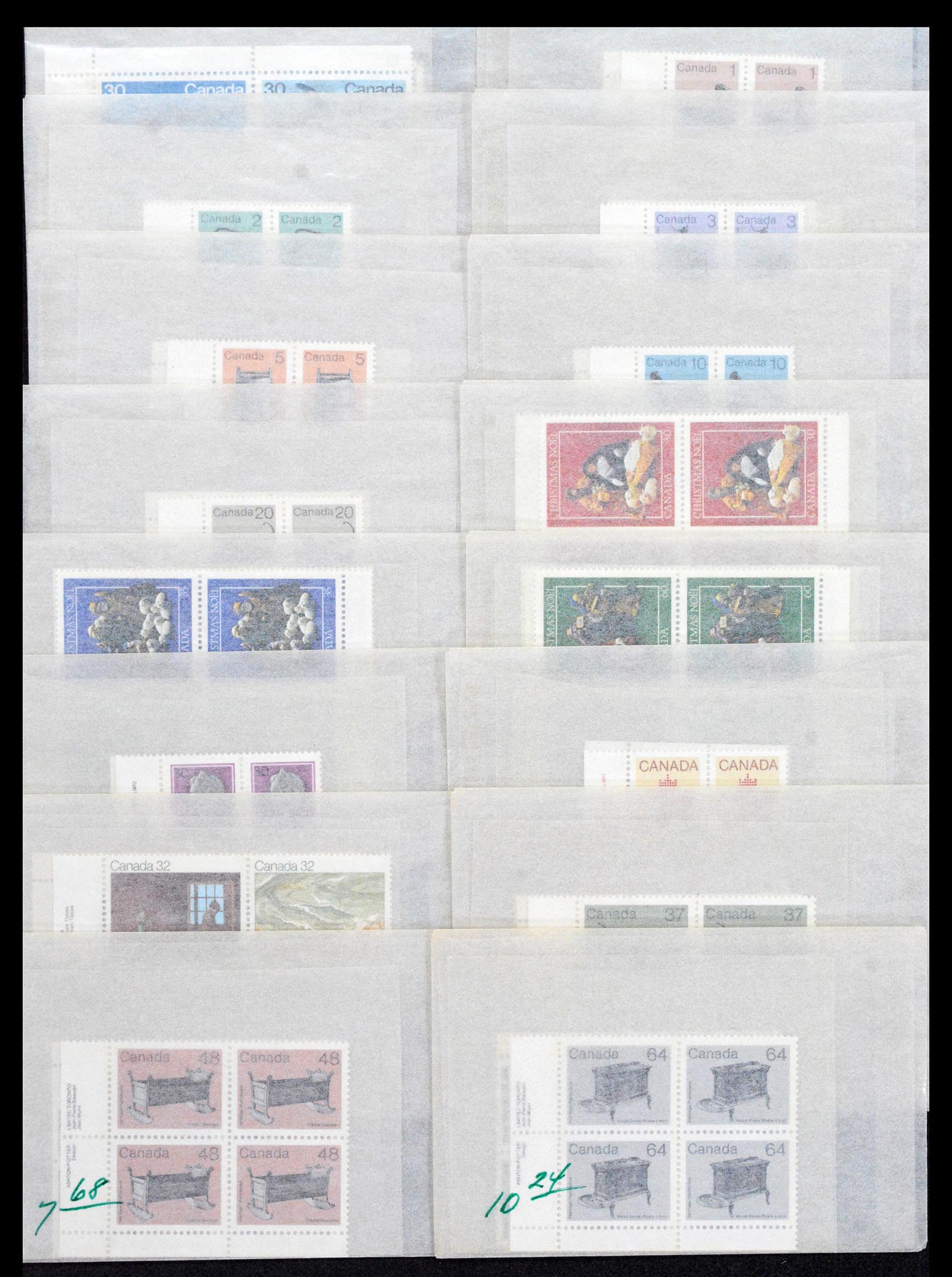 39745 0007 - Stamp collection 39745 Canada mint never hinged 1882-1990.