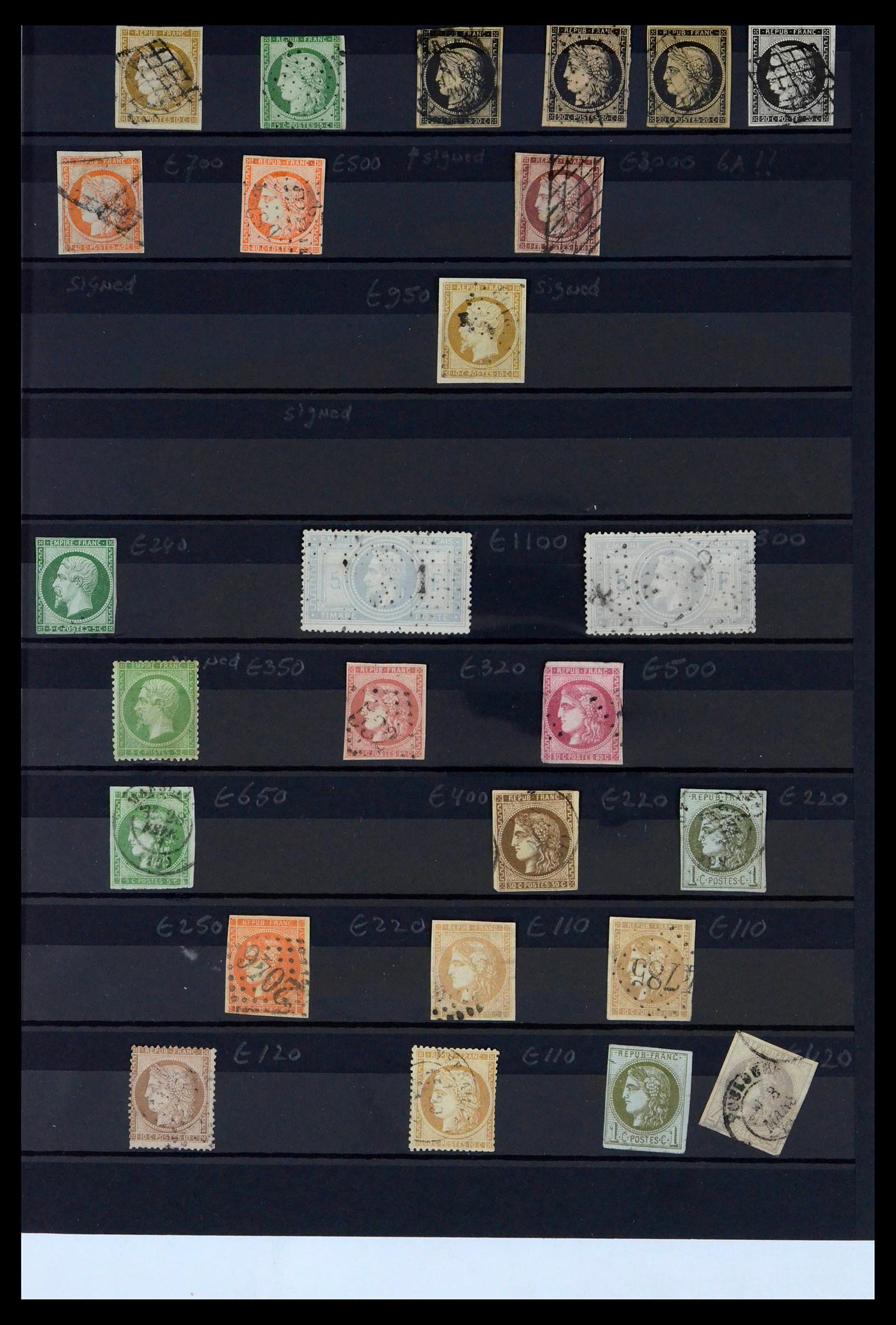 39748 0001 - Stamp collection 39748 France key stamps 1849-1937.