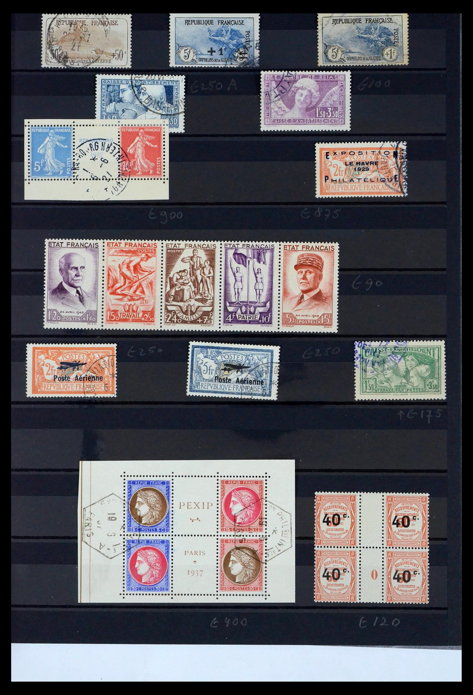 39748 0002 - Stamp collection 39748 France key stamps 1849-1937.