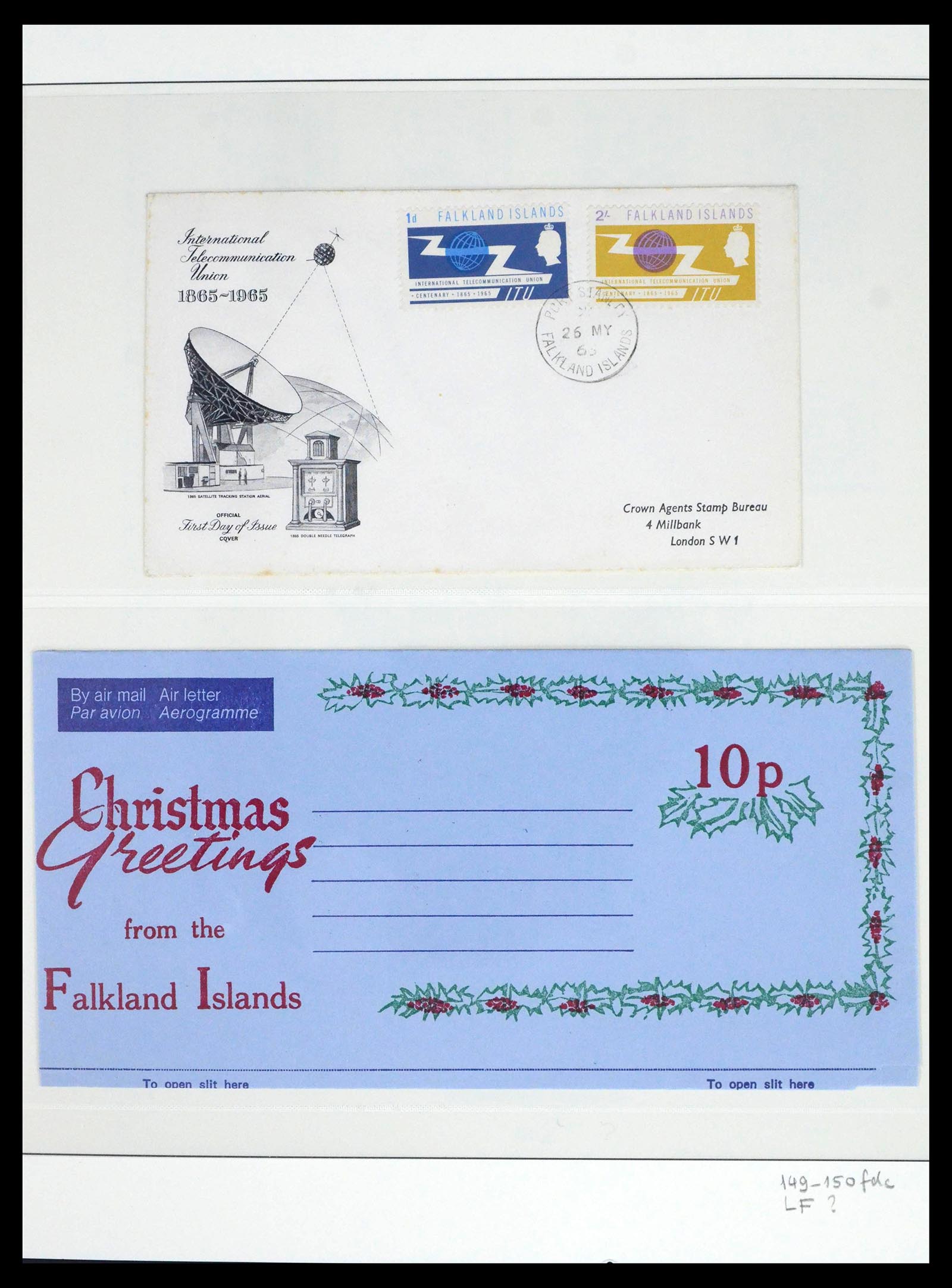 39755 0011 - Postzegelverzameling 39755 Falkland Eilanden 1878-1985.