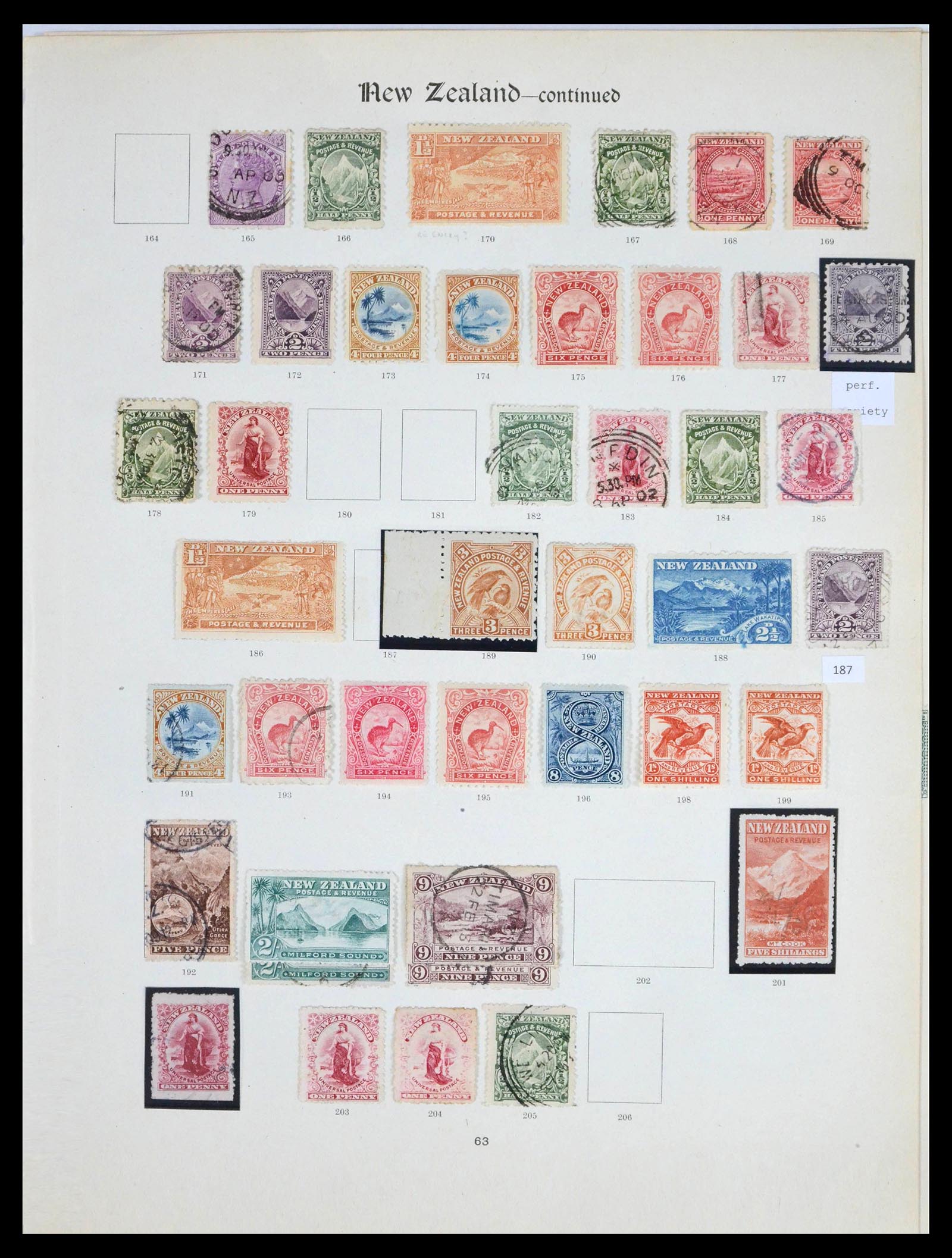 39789 0003 - Stamp collection 39789 New Zealand 1864-1922.