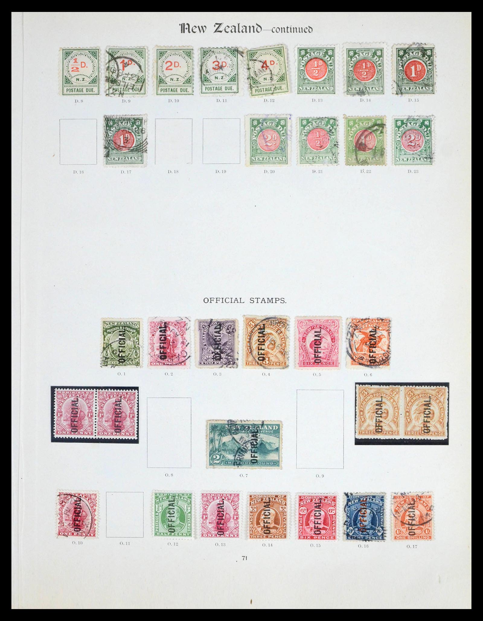 39789 0007 - Stamp collection 39789 New Zealand 1864-1922.