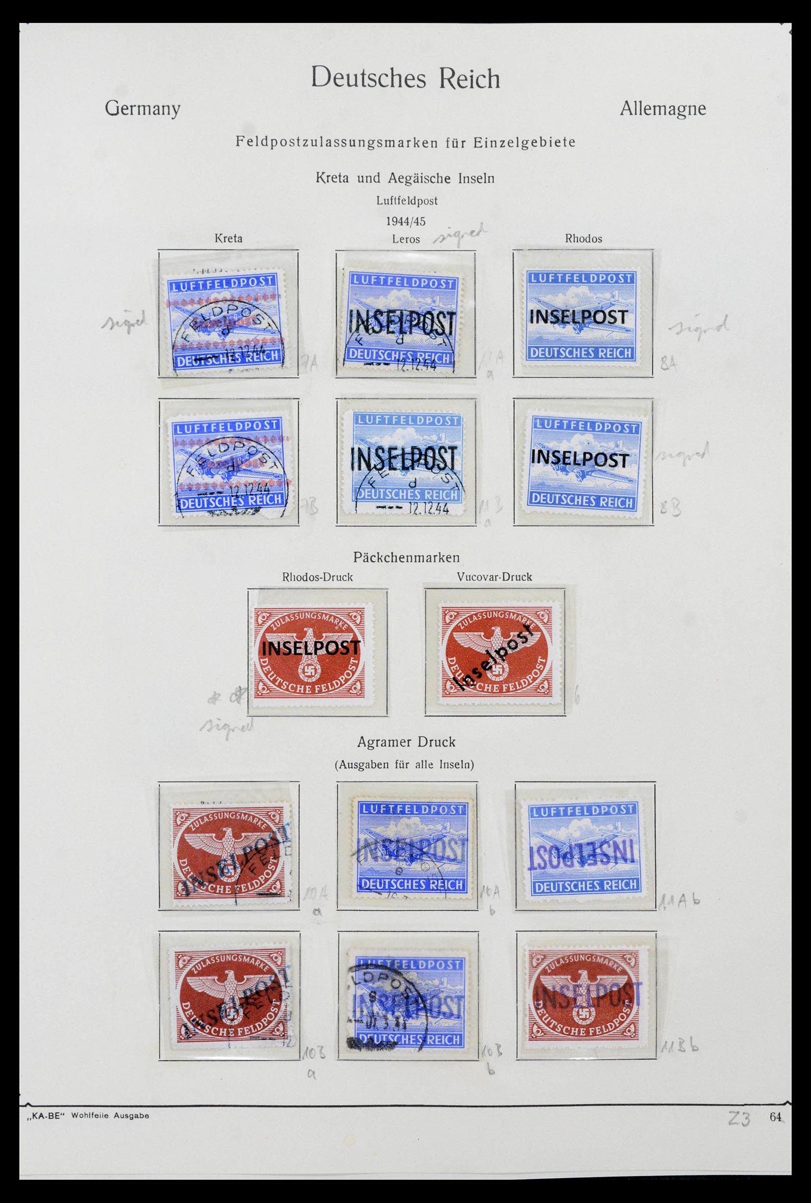 39790 0002 - Stamp collection 39790 German Reich fieldpost stamps 1944-1945.