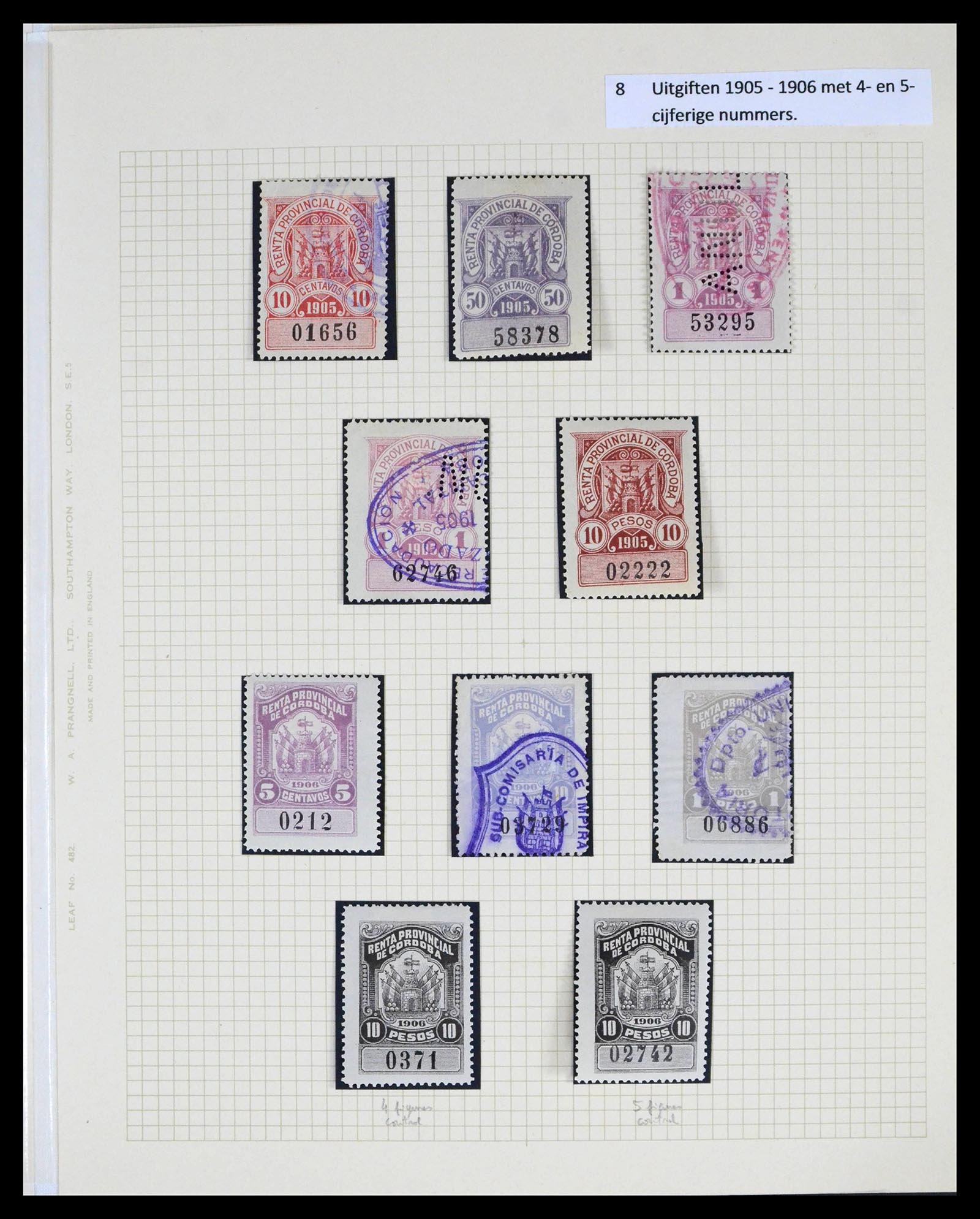 39791 0008 - Stamp collection 39791 Argentina Cordoba fiscal 1888-1960.