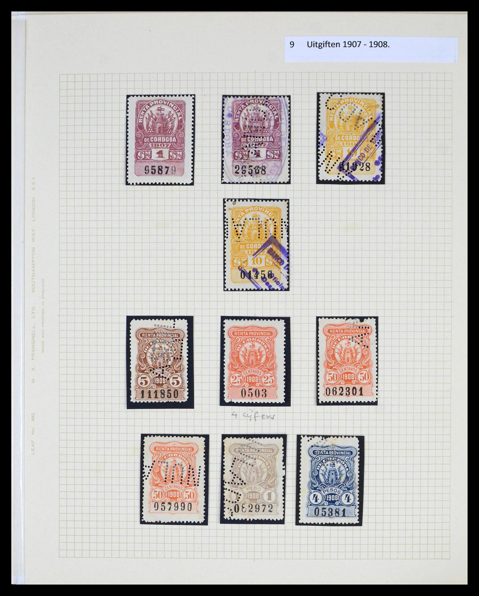 39791 0009 - Stamp collection 39791 Argentina Cordoba fiscal 1888-1960.