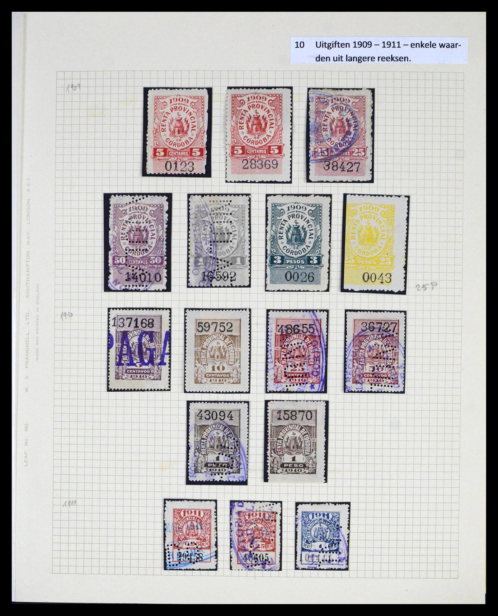 39791 0010 - Stamp collection 39791 Argentina Cordoba fiscal 1888-1960.