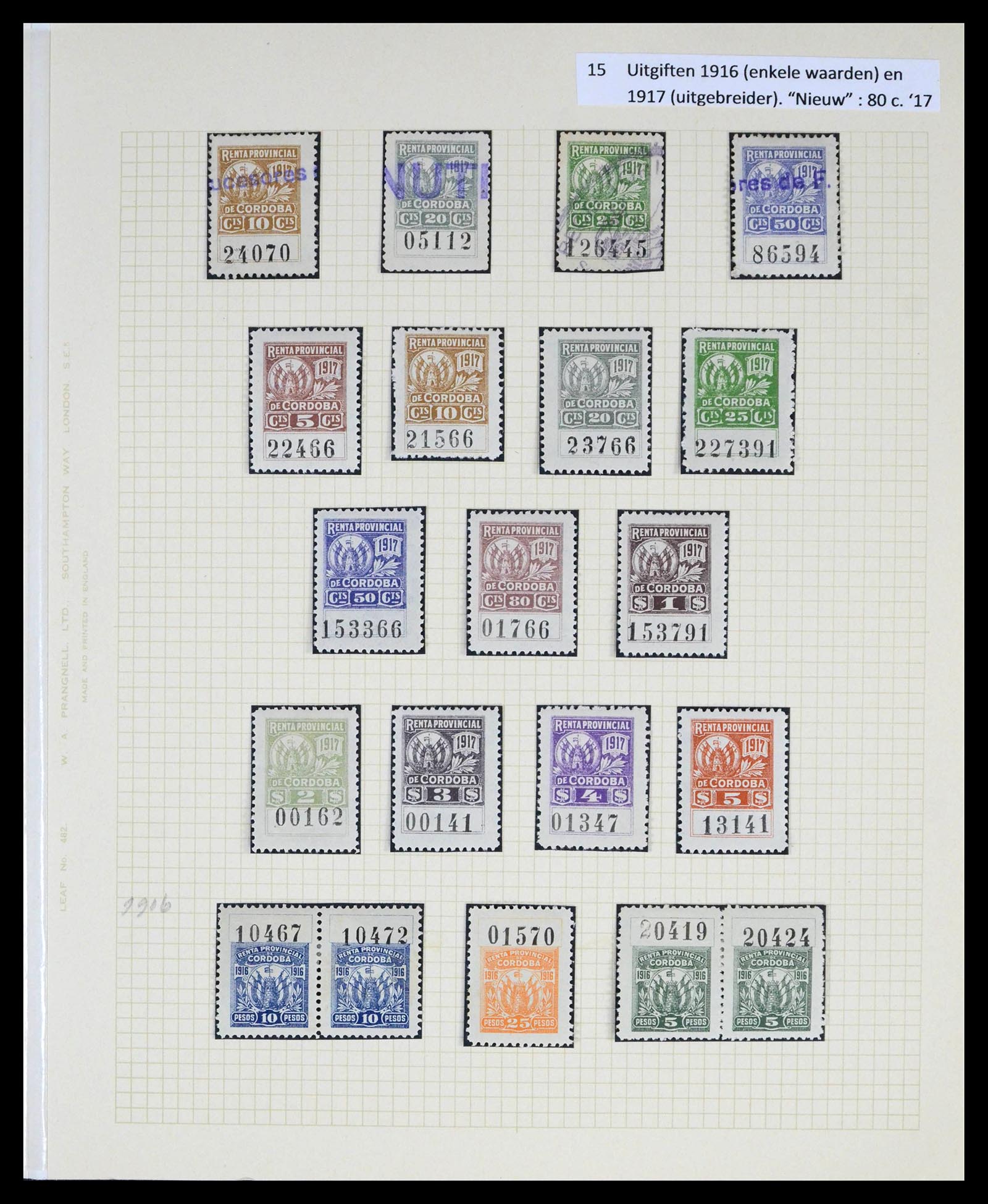 39791 0015 - Stamp collection 39791 Argentina Cordoba fiscal 1888-1960.