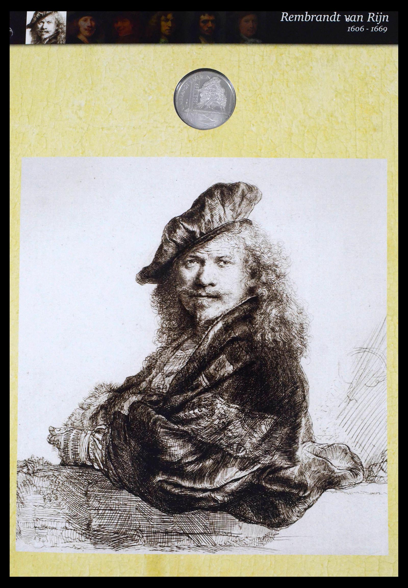 39793 0001 - Stamp collection 39793 Rembrandt in silver.