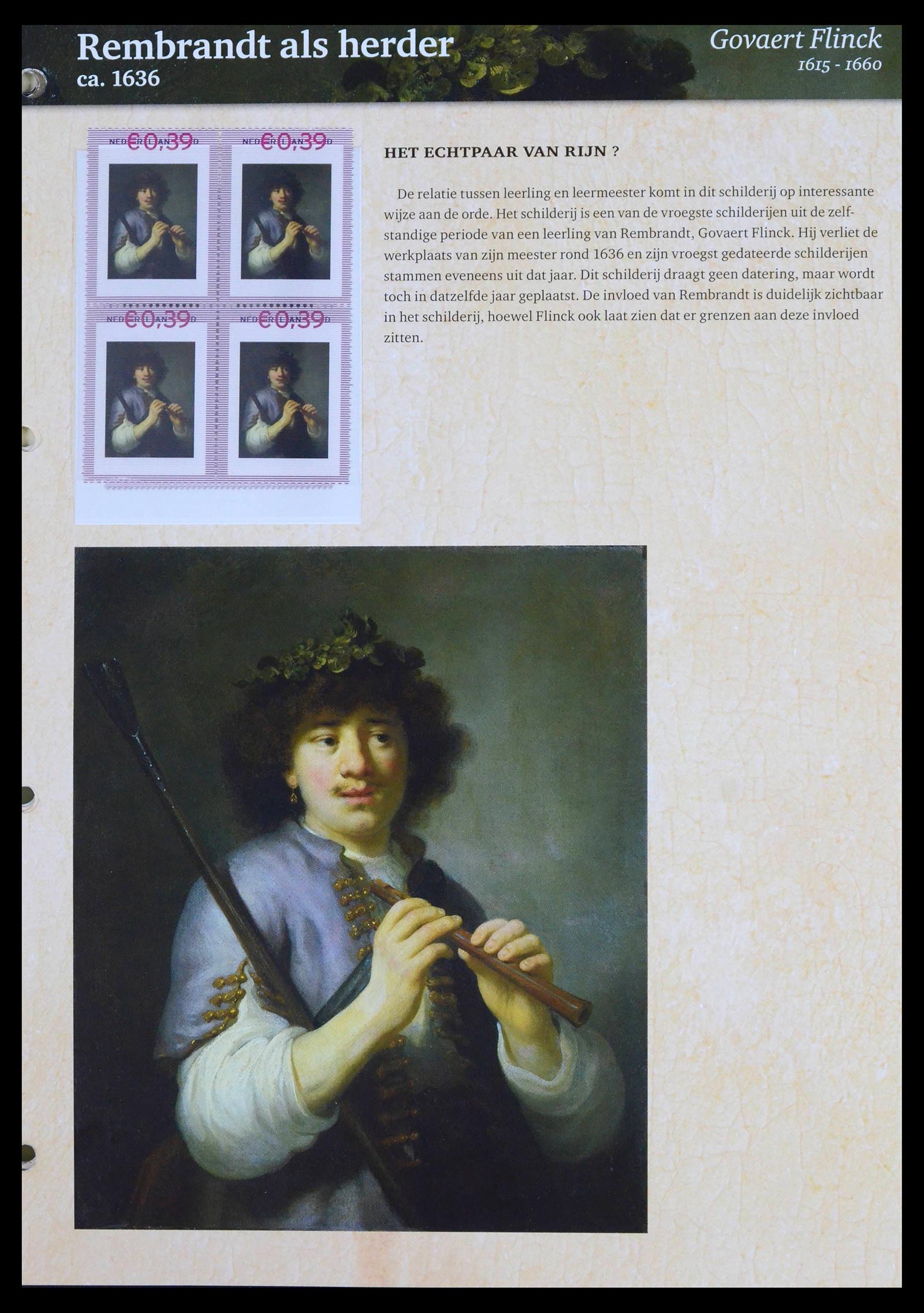 39793 0013 - Stamp collection 39793 Rembrandt in silver.