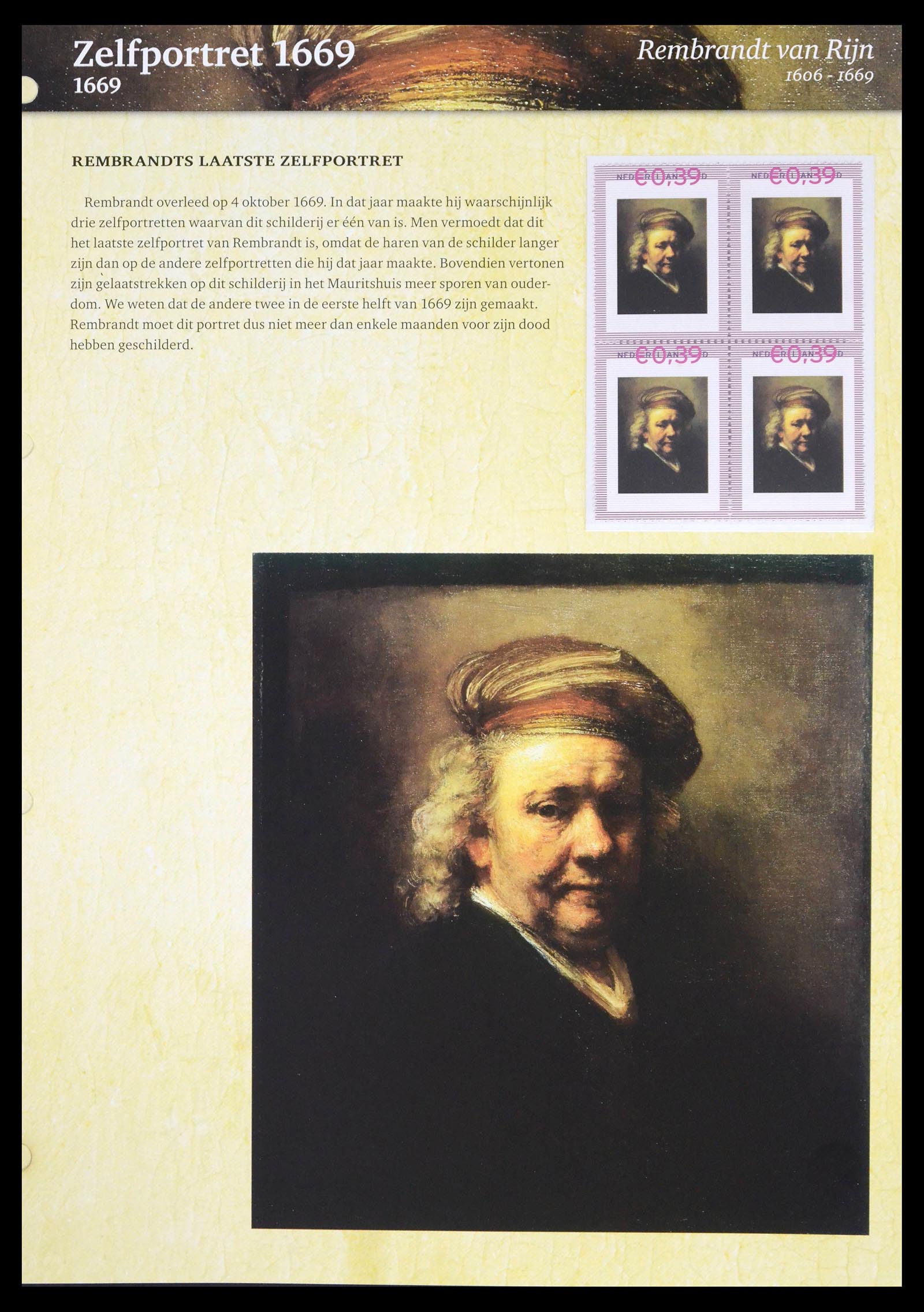 39793 0019 - Stamp collection 39793 Rembrandt in silver.